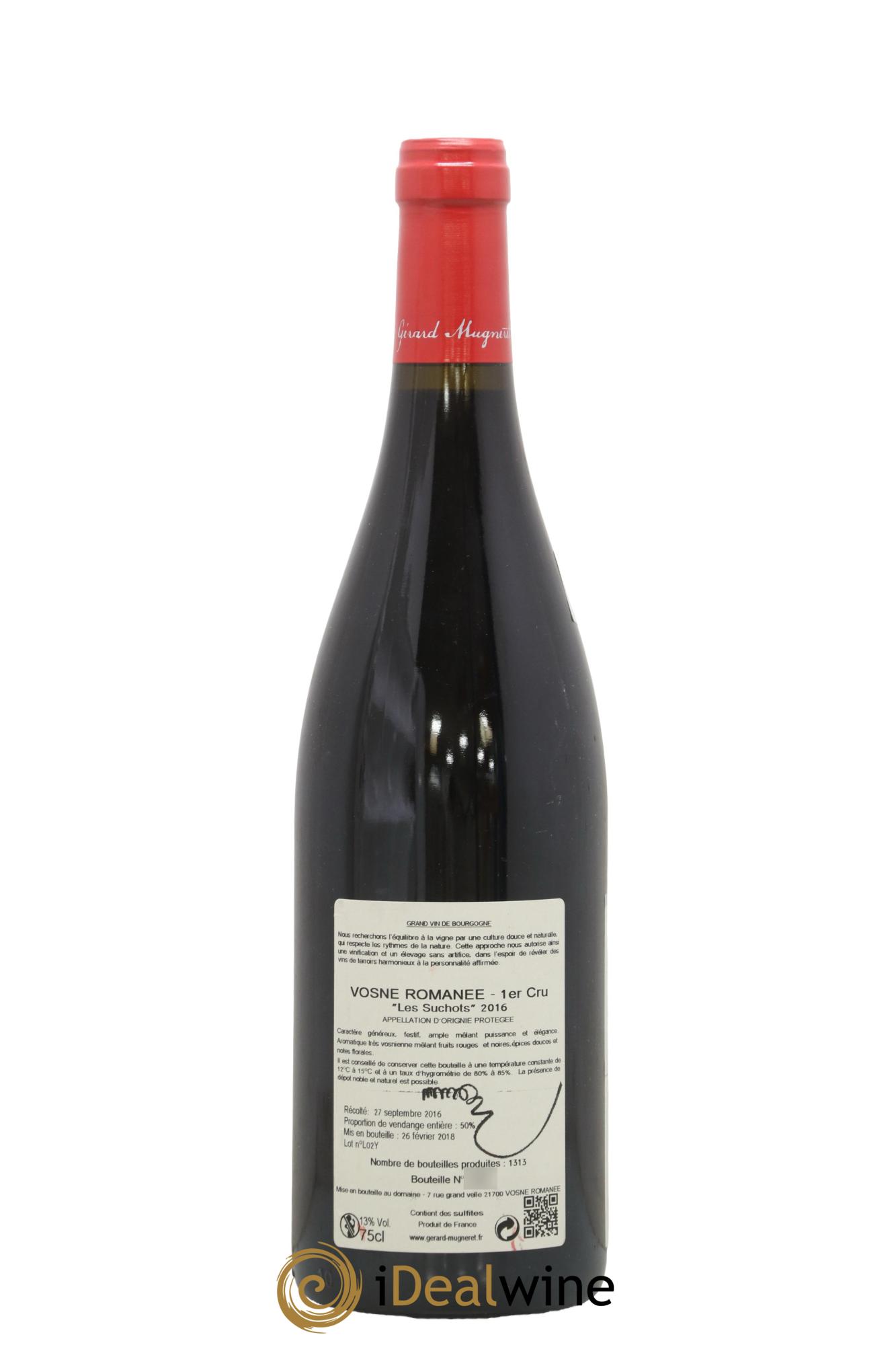 Vosne-Romanée 1er Cru Les Suchots Gérard Mugneret 2016 - Lot de 1 bouteille - 1