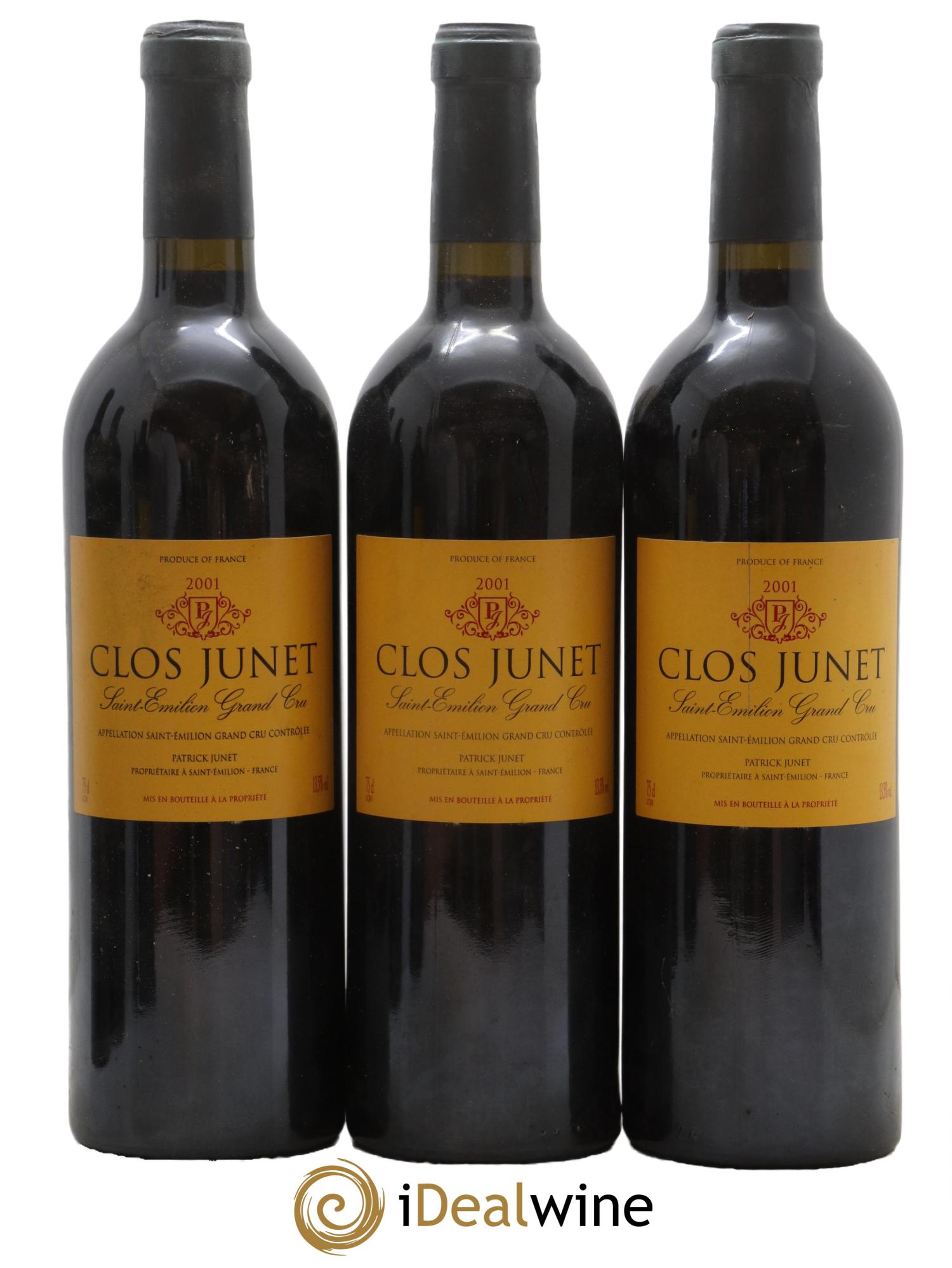 Saint-Émilion Grand Cru Clos Junet 2001 - Lot de 6 bouteilles - 1