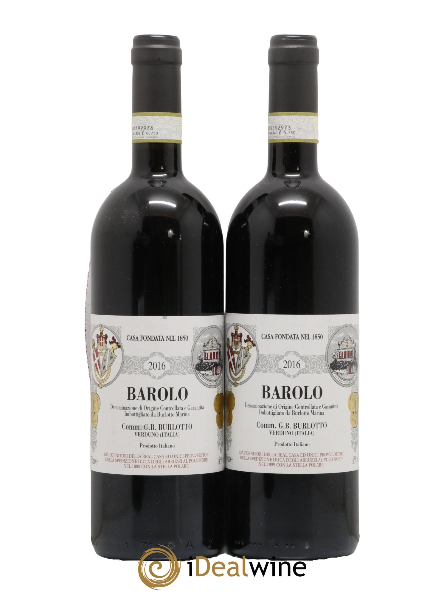 Barolo DOCG Comm. Giovan Battista Burlotto 2016 - Lotto di 2 bottiglie - 0
