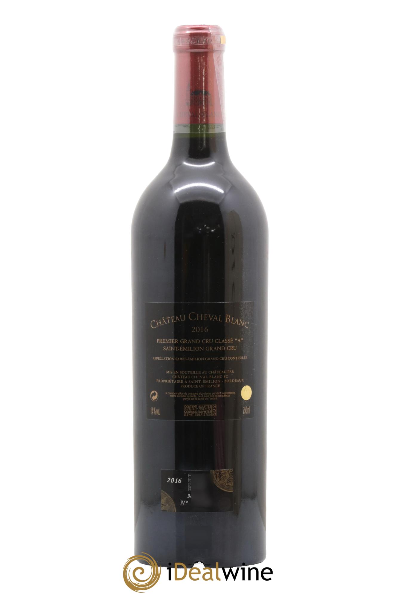 Château Cheval Blanc 1er Grand Cru Classé A 2016 - Lot de 1 bouteille - 2