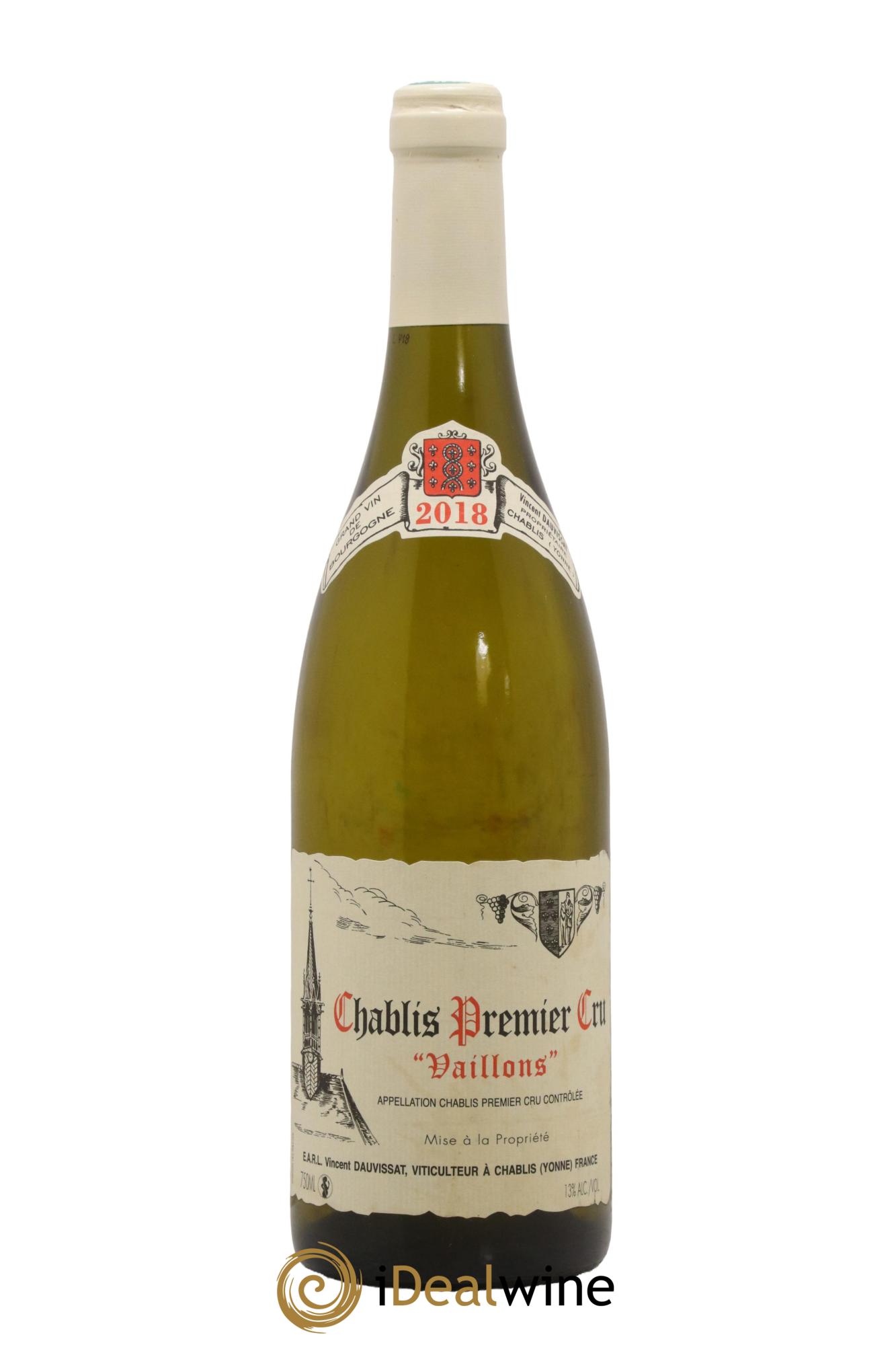 Chablis 1er Cru Vaillons Vincent Dauvissat (Domaine) 2018 - Lot de 1 bouteille - 0