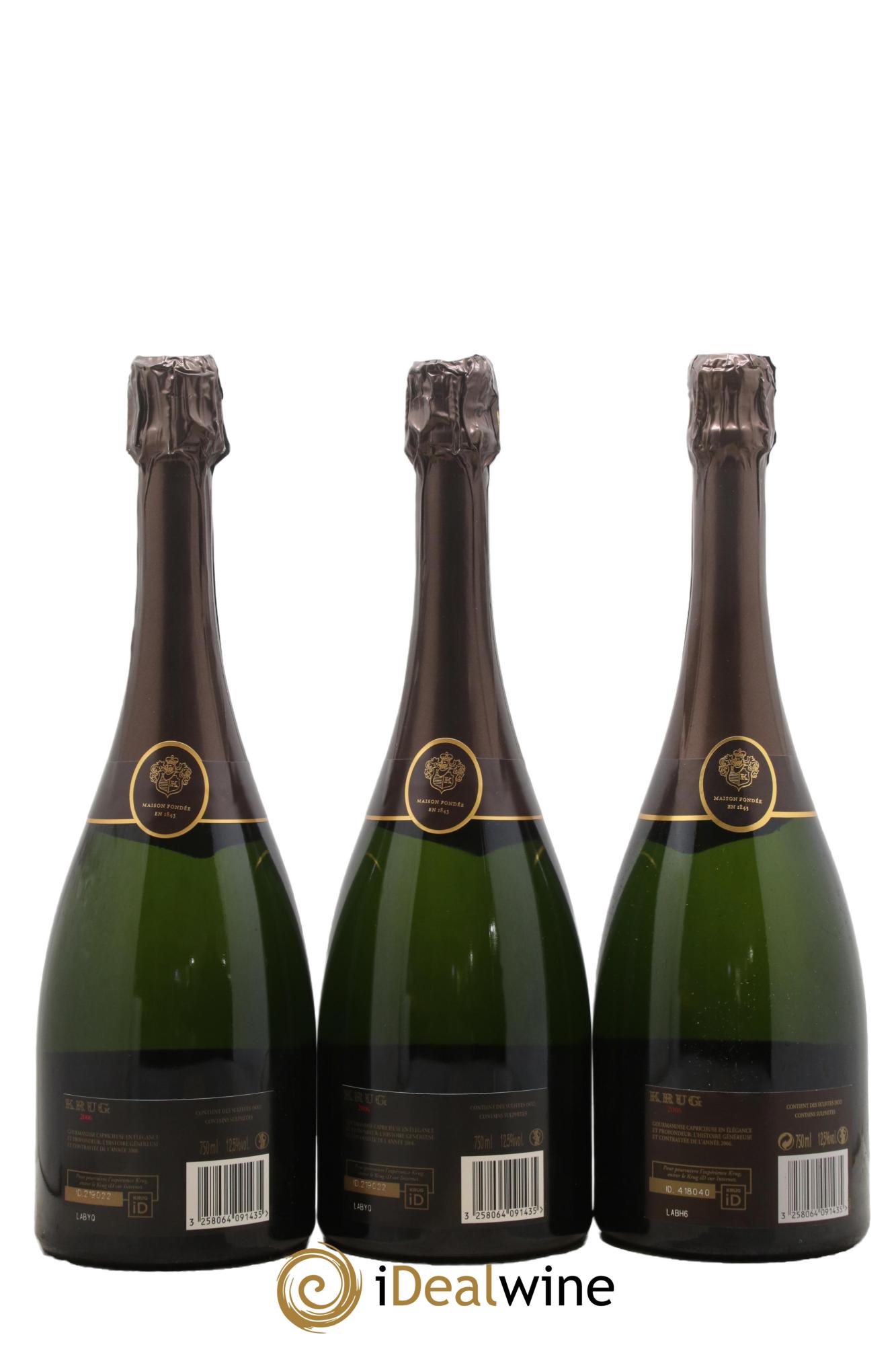 Vintage Krug 2006 - Lotto di 3 bottiglie - 1