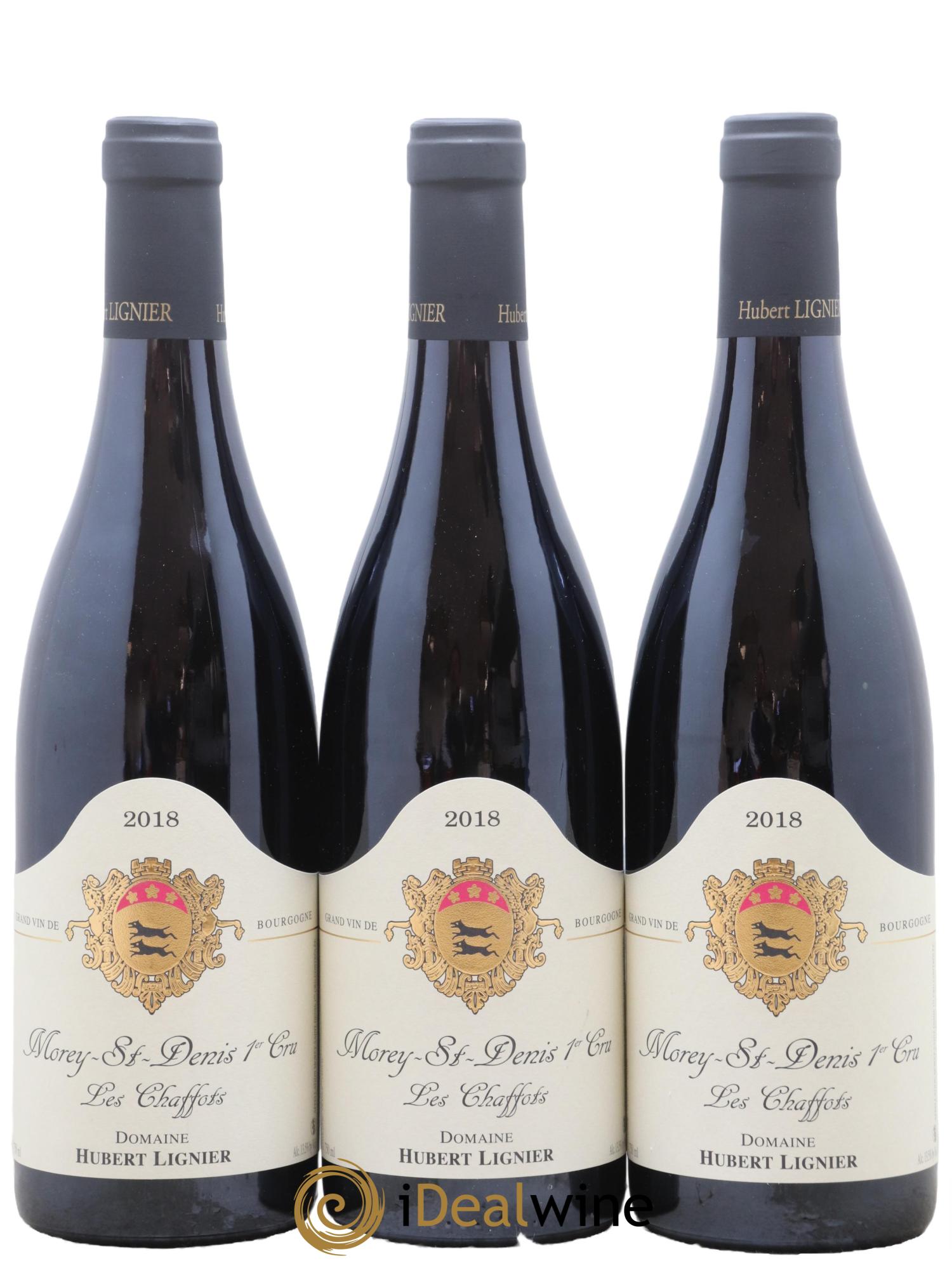 Morey Saint-Denis 1er Cru Les Chaffots Hubert Lignier (Domaine) 2018 - Posten von 3 Flaschen - 0