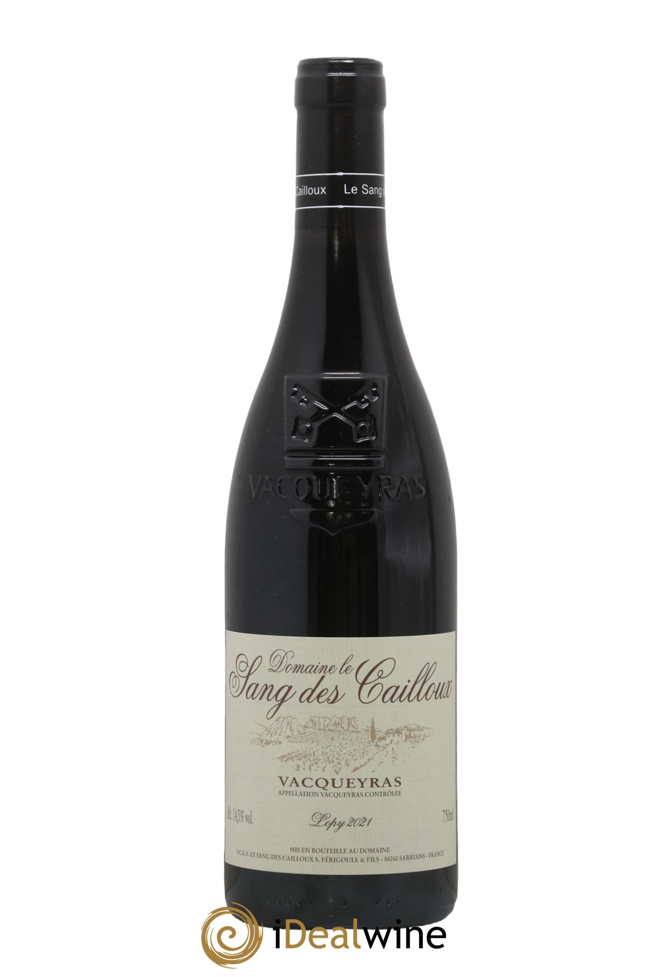 Vacqueyras Cuvée de Lopy Le Sang des Cailloux 2021 - Lot de 1 bouteille - 0