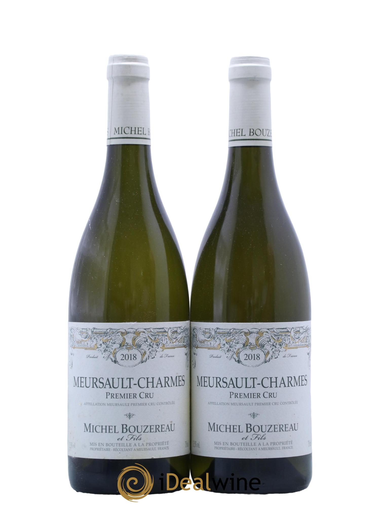 Meursault 1er Cru Charmes Les Charmes Dessus Michel Bouzereau et Fils (Domaine) 2018 - Lot de 2 bouteilles - 0