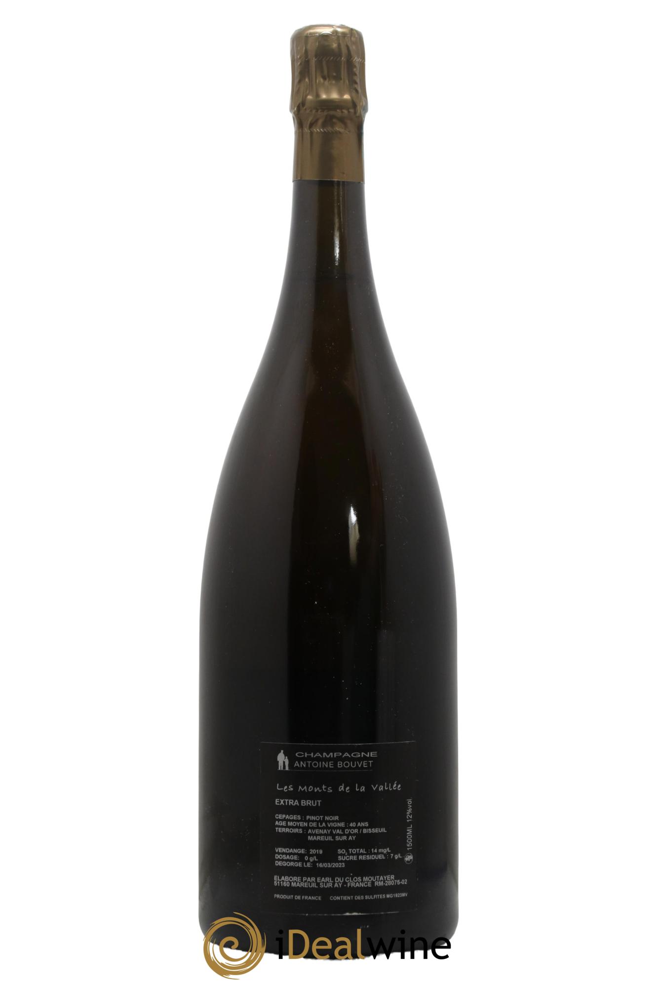 Les Monts de la Vallée Blanc de Noirs Brut Antoine Bouvet 2019 - Lot de 1 magnum - 1