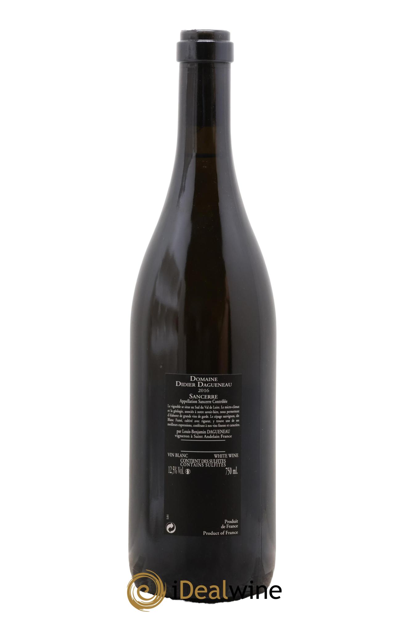 Sancerre Le Mont Damné Chavignol Dagueneau (Domaine Didier - Louis-Benjamin) 2016 - Lot de 1 bouteille - 1