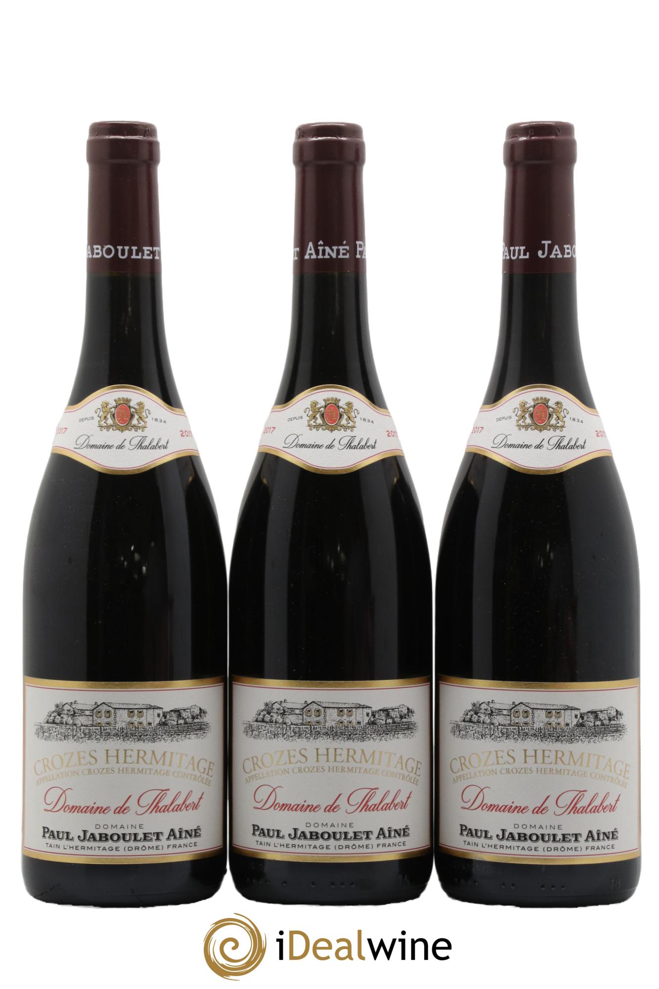 Crozes-Hermitage Domaine de Thalabert Paul Jaboulet Ainé 2017 - Lot de 3 bouteilles - 0