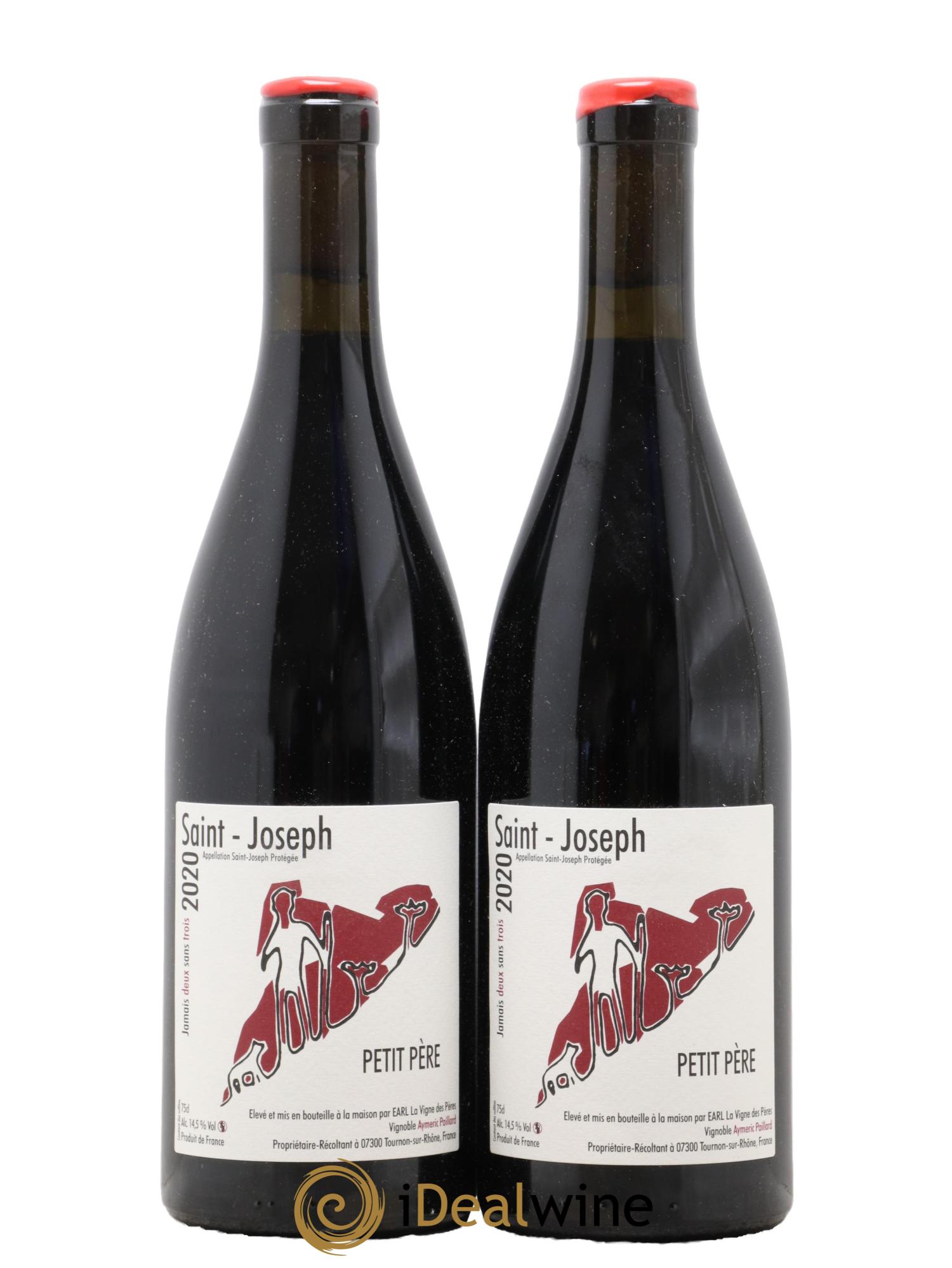 Saint-Joseph Petit Pere La Vigne Des Peres A Paillard 2020 - Lot de 2 bouteilles - 0