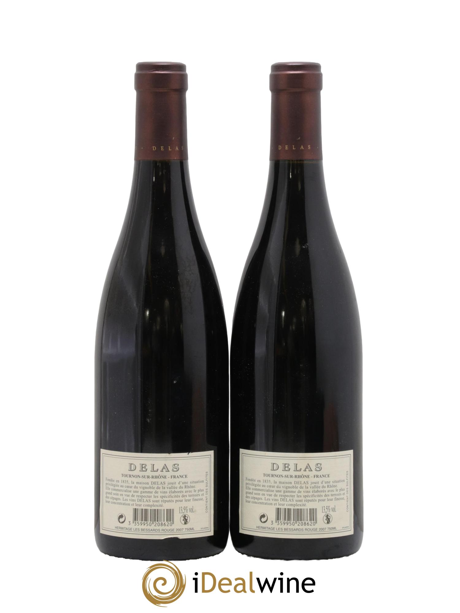 Hermitage Les Bessards Delas Frères 2007 - Lotto di 2 bottiglie - 1