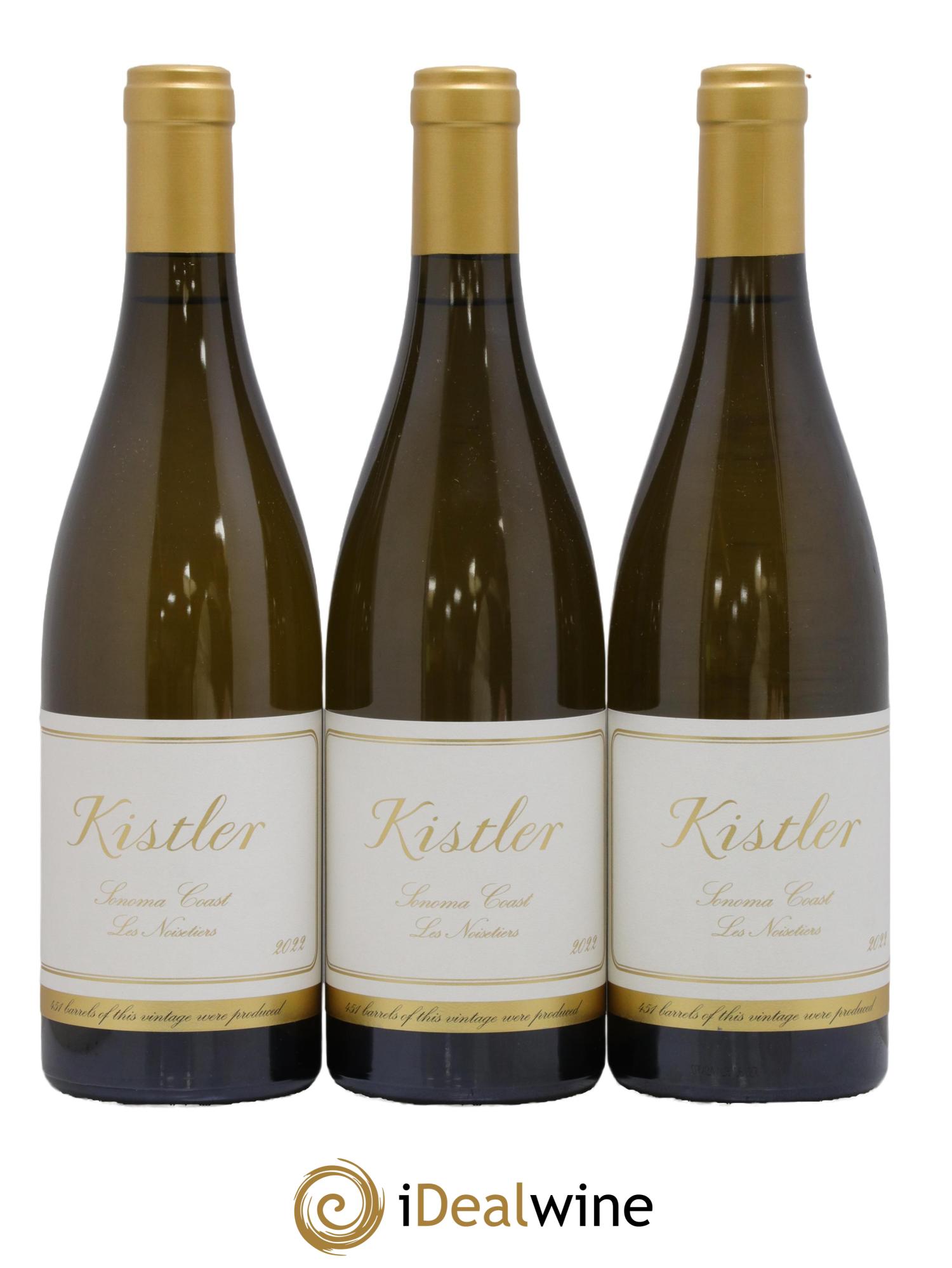 Sonoma Coast Kistler Les Noisetiers Chardonnay Kistler 2022 - Lot of 3 bottles - 0