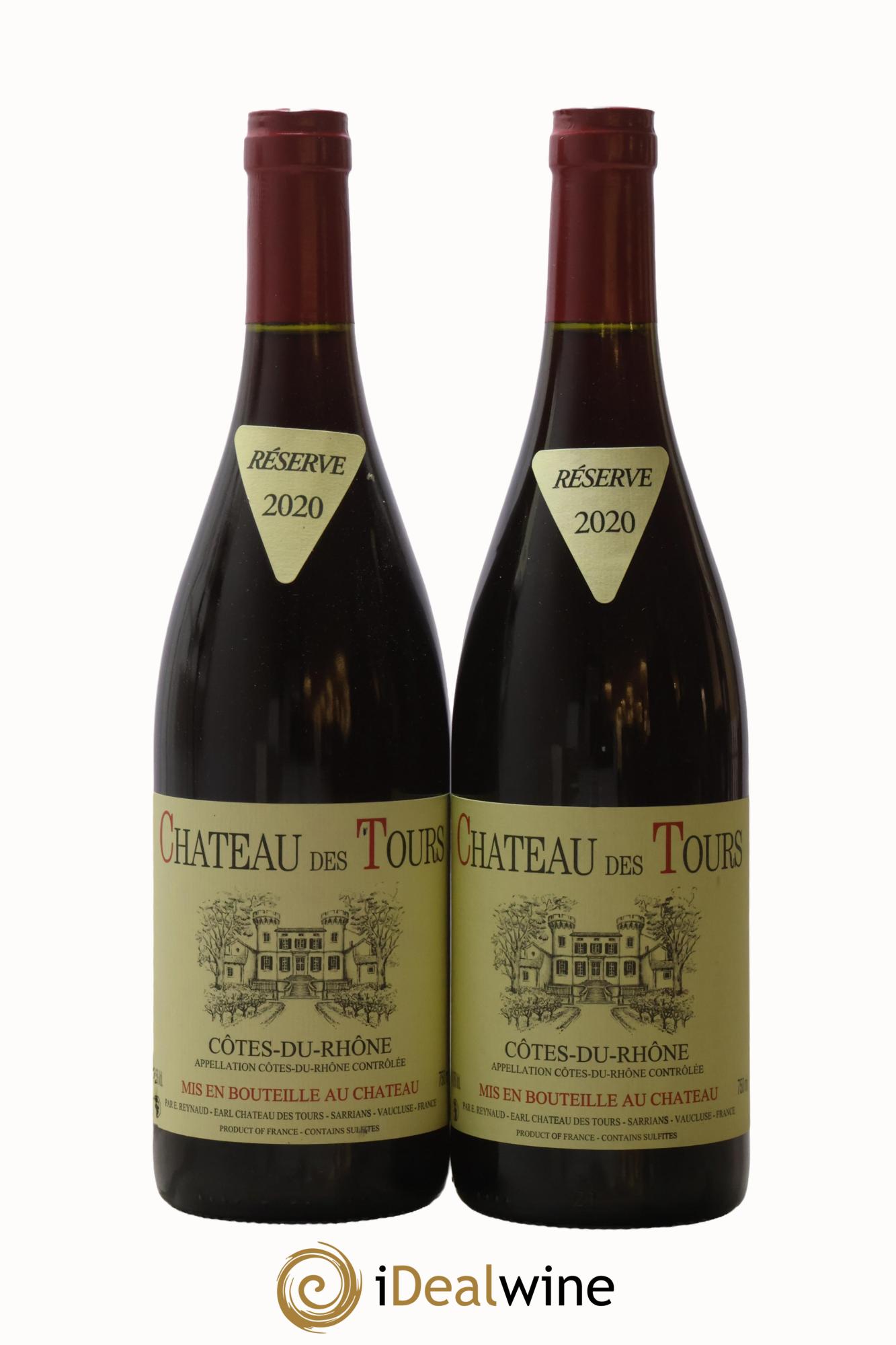 Côtes-du-Rhône Château des Tours Emmanuel Reynaud 2020 - Lot de 2 bouteilles - 0