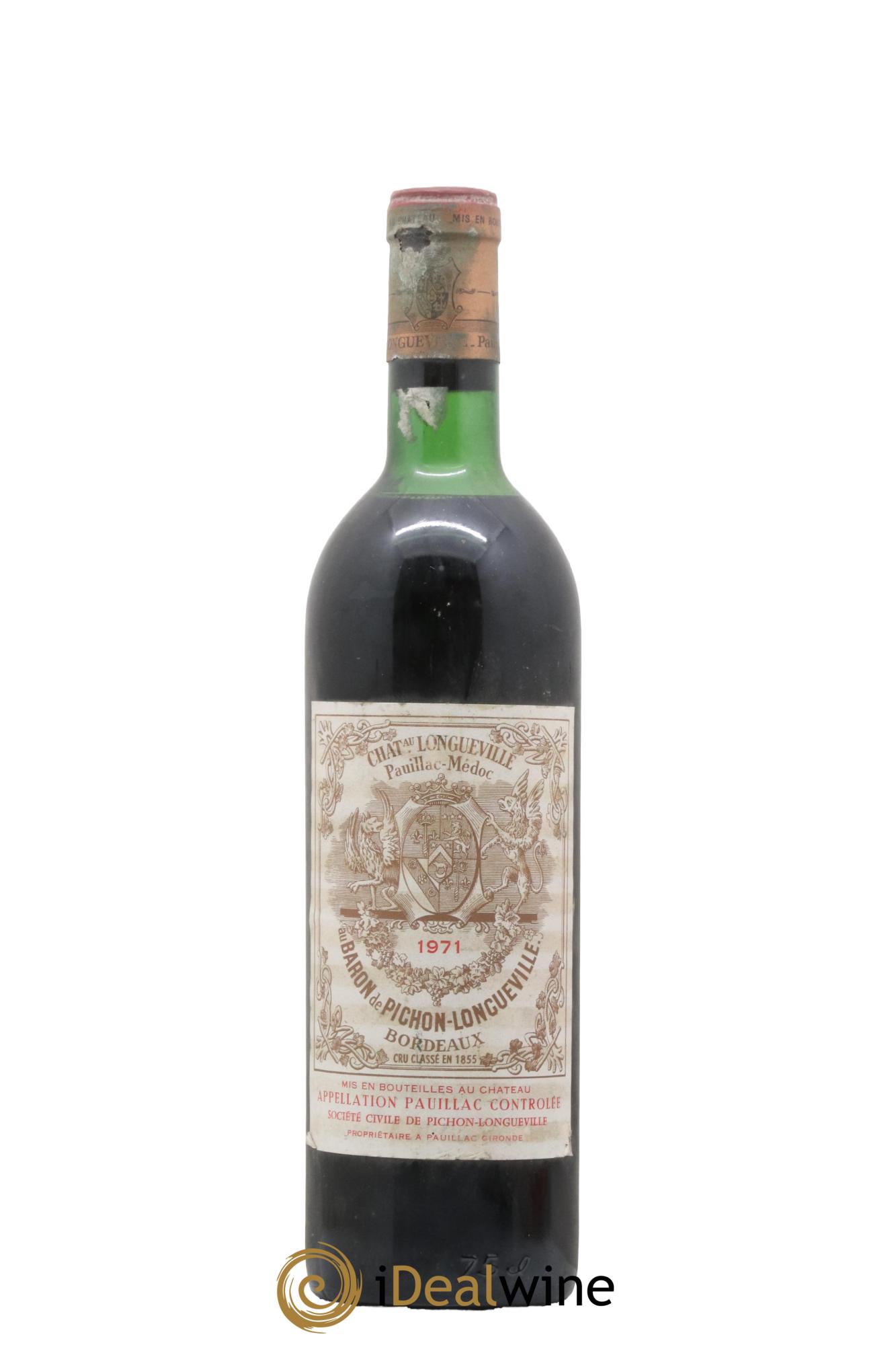 Pichon Longueville Baron 2ème Grand Cru Classé 1971 - Lot de 1 bouteille - 0