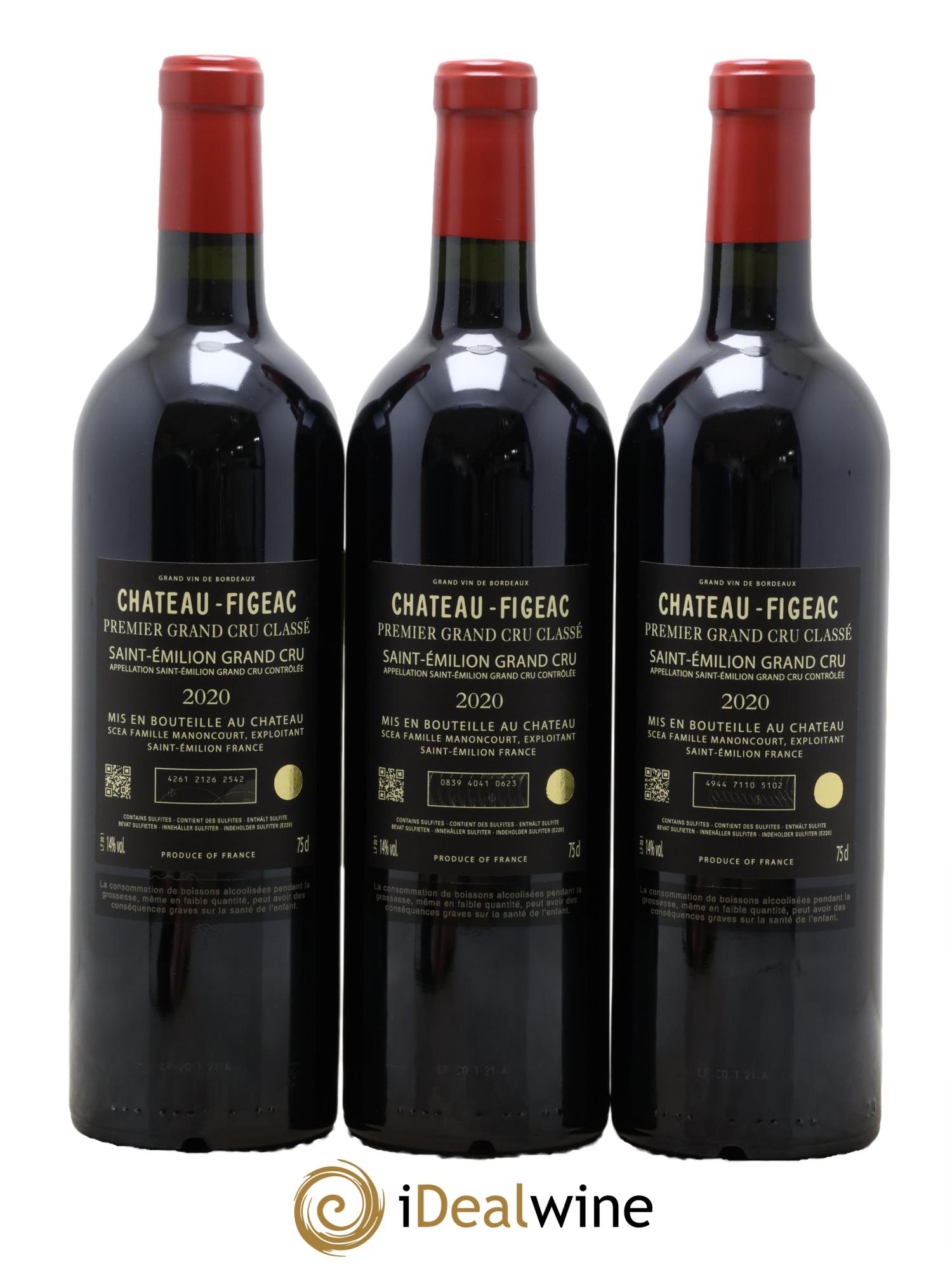 Château Figeac 1er Grand Cru Classé A 2020 - Lotto di 6 bottiglie - 2