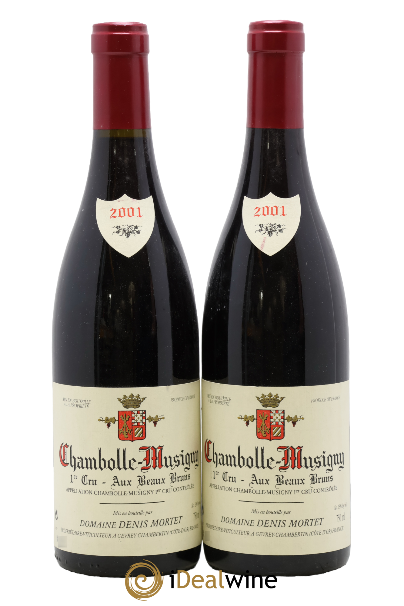 Chambolle-Musigny 1er Cru Aux Beaux Bruns Denis Mortet (Domaine) 2001 - Lot de 2 bouteilles - 0