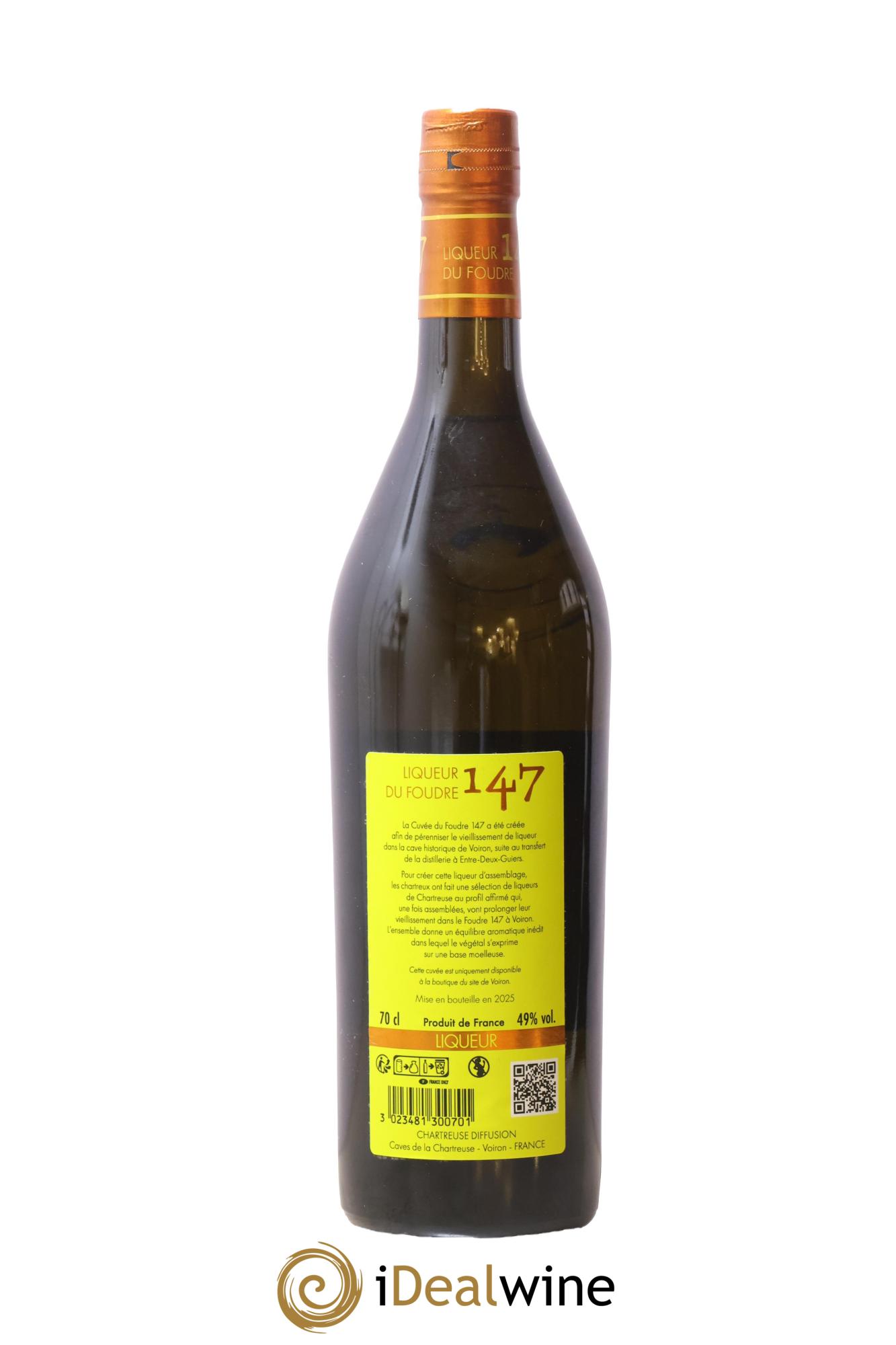 Alcool Chartreuse Liqueur Du Foudre 147 Mise 2025 - Lot of 1 bottle - 1