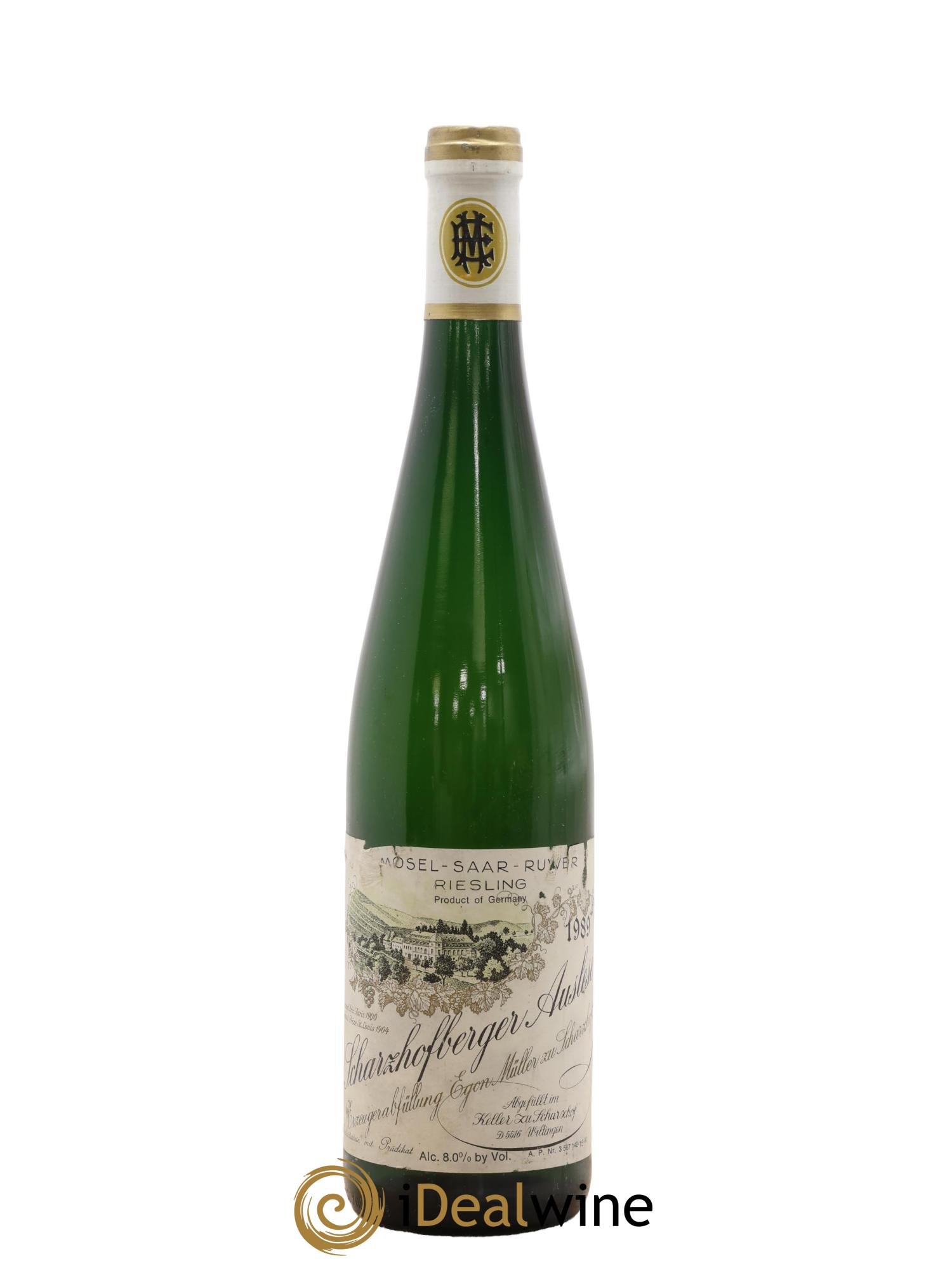 Riesling Scharzhofberger Auslese Egon Muller 1989 - Lot of 1 bottle - 0