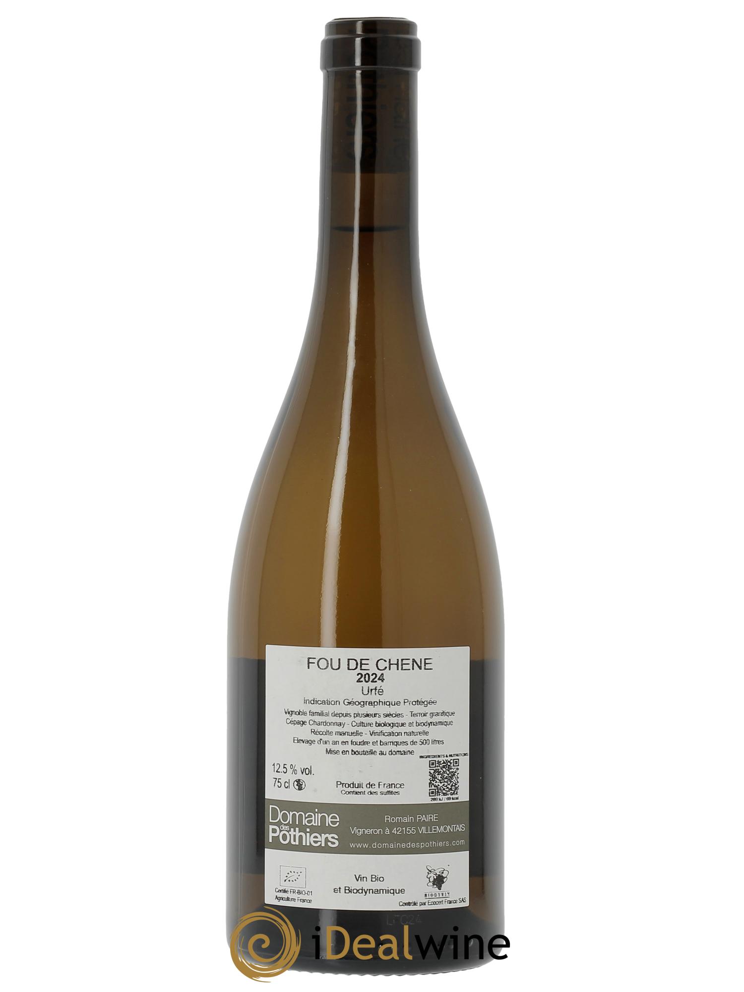 Urfé Fou de Chêne Domaine des Pothiers  2024 - Lotto di 1 bottiglia - 1