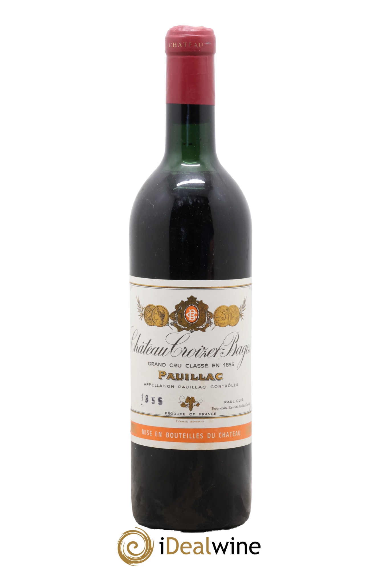 Château Croizet Bages 5ème Grand Cru Classé 1955 - Lote de 1 botella - 0