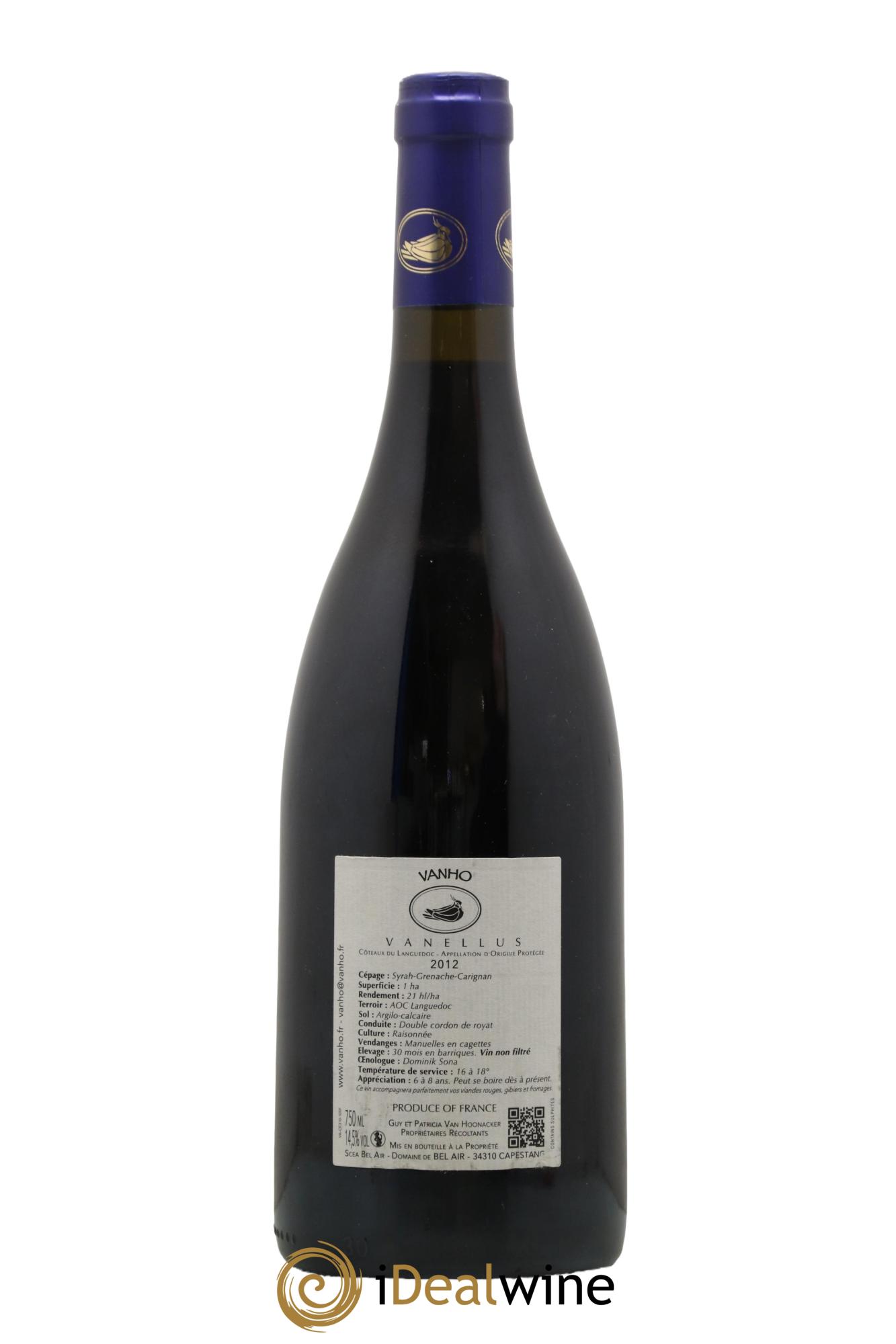 Languedoc Vanho Vanellus 2012 - Lot de 1 bouteille - 1