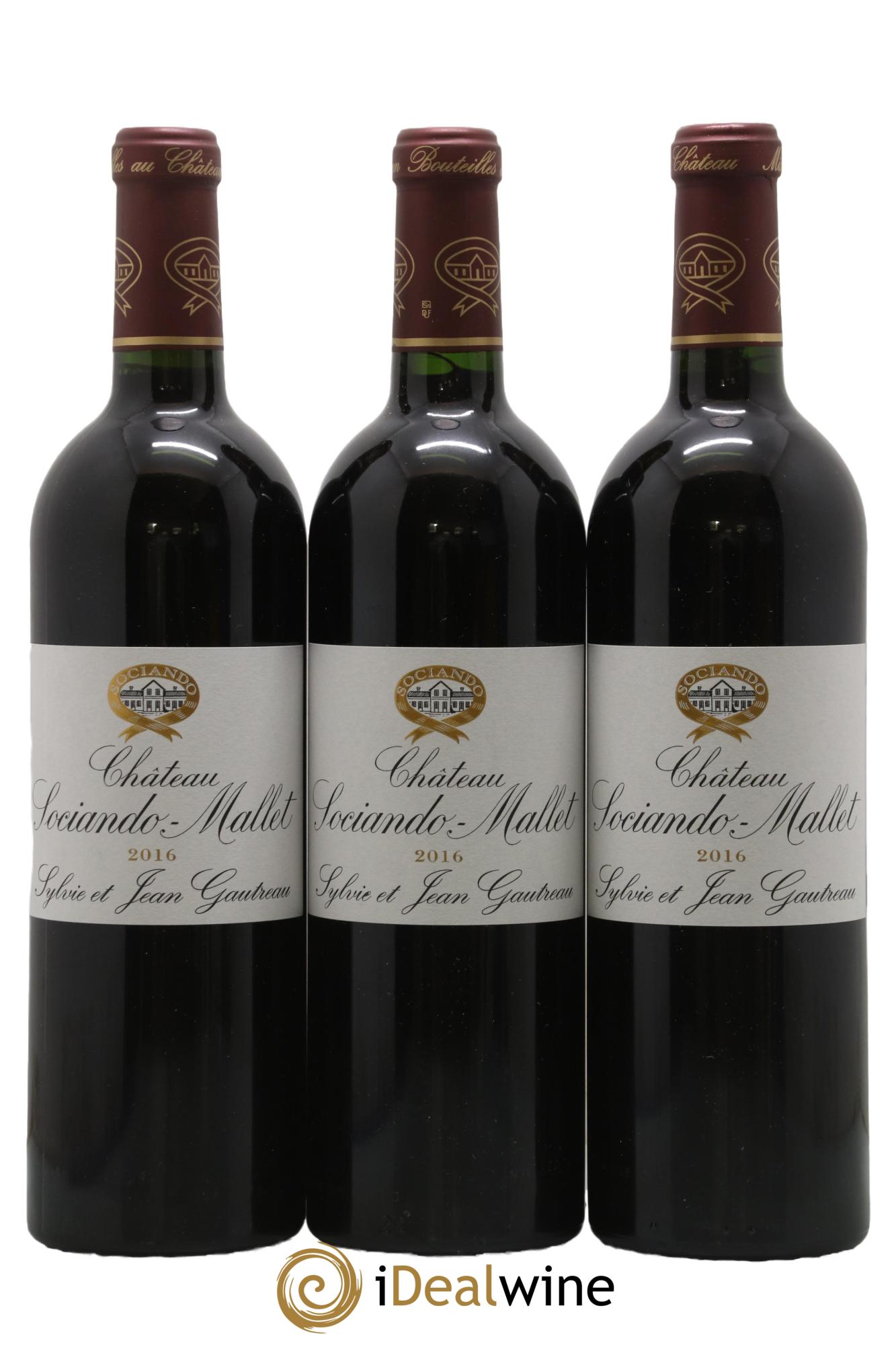 Château Sociando Mallet 2016 - Posten von 3 Flaschen - 0
