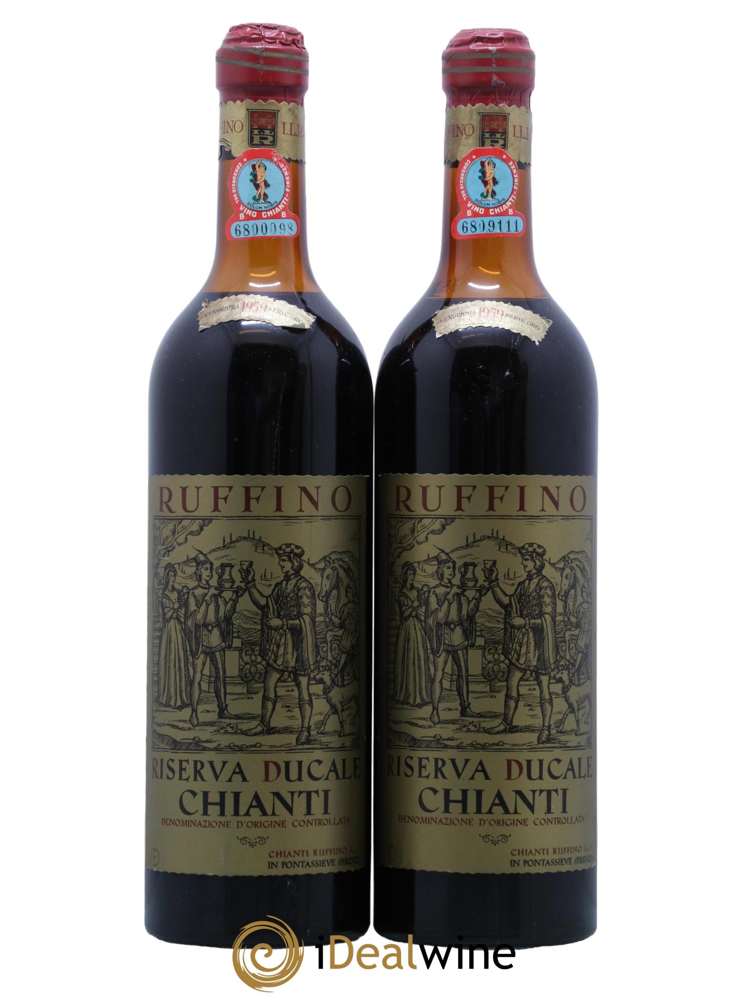 Chianti DOCG Riserva Ducale Serie Oro Ruffino 1959 - Posten von 2 Flaschen - 0