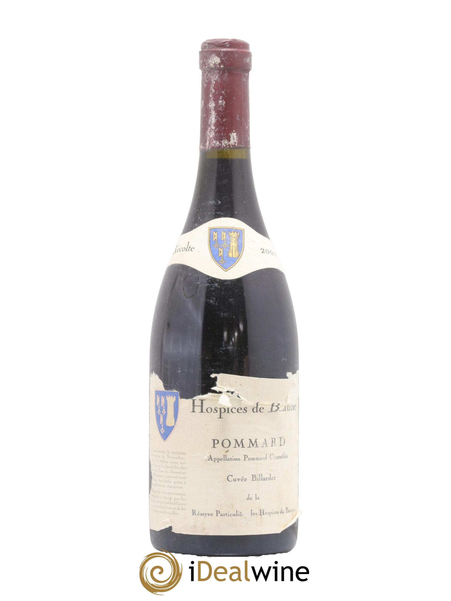 Pommard Cuvee Billardet Hospices de Beaune 2000 - Lot de 1 bouteille - 0