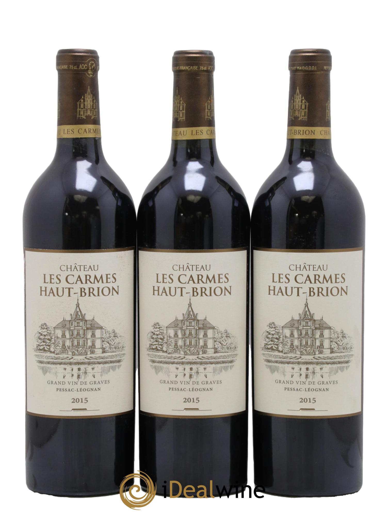 Château Les Carmes Haut-Brion 2015 - Lot of 3 bottles - 0