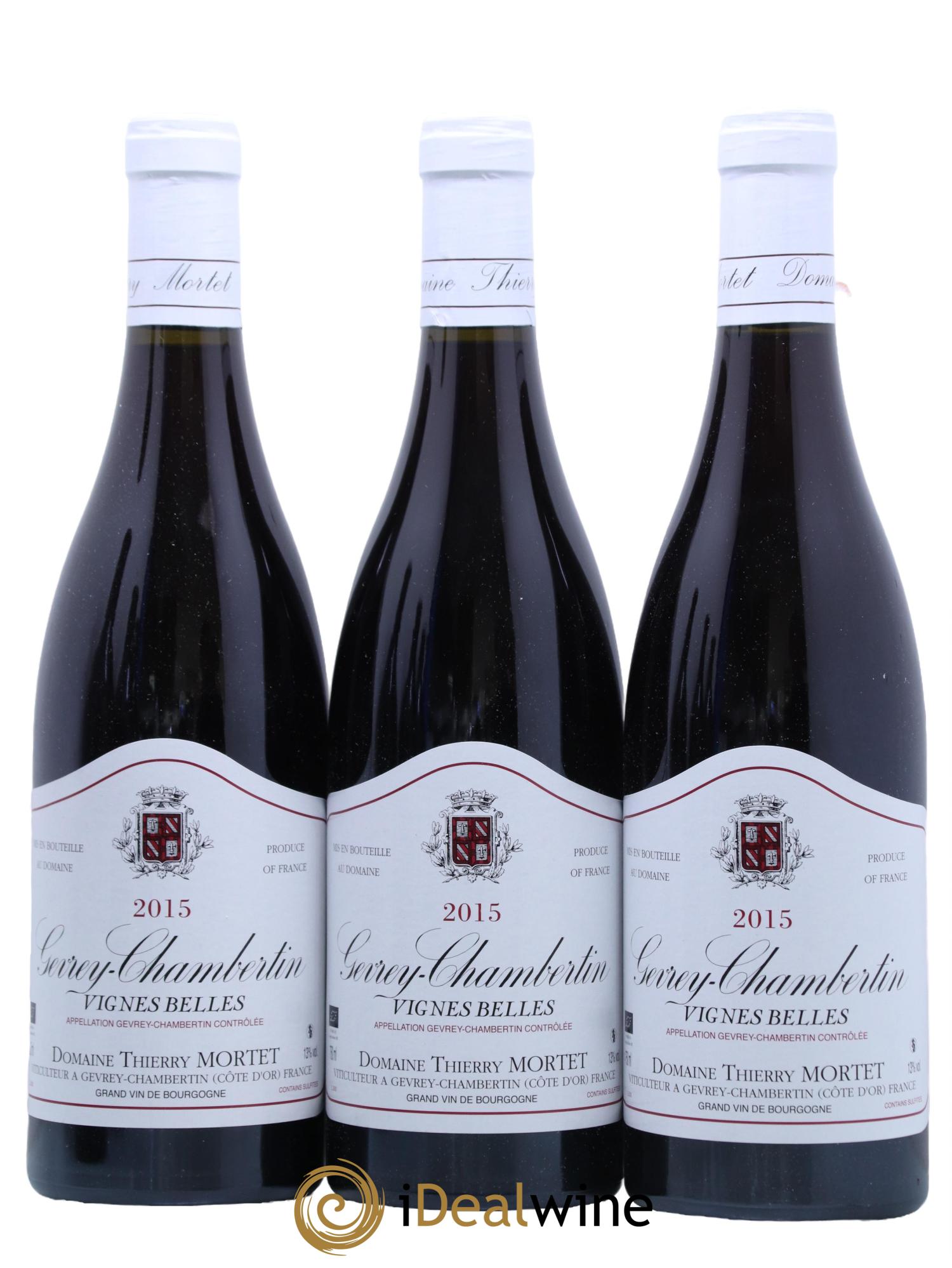 Gevrey-Chambertin Vigne Belle Thierry Mortet (Domaine) 2015 - Lot de 3 bouteilles - 0