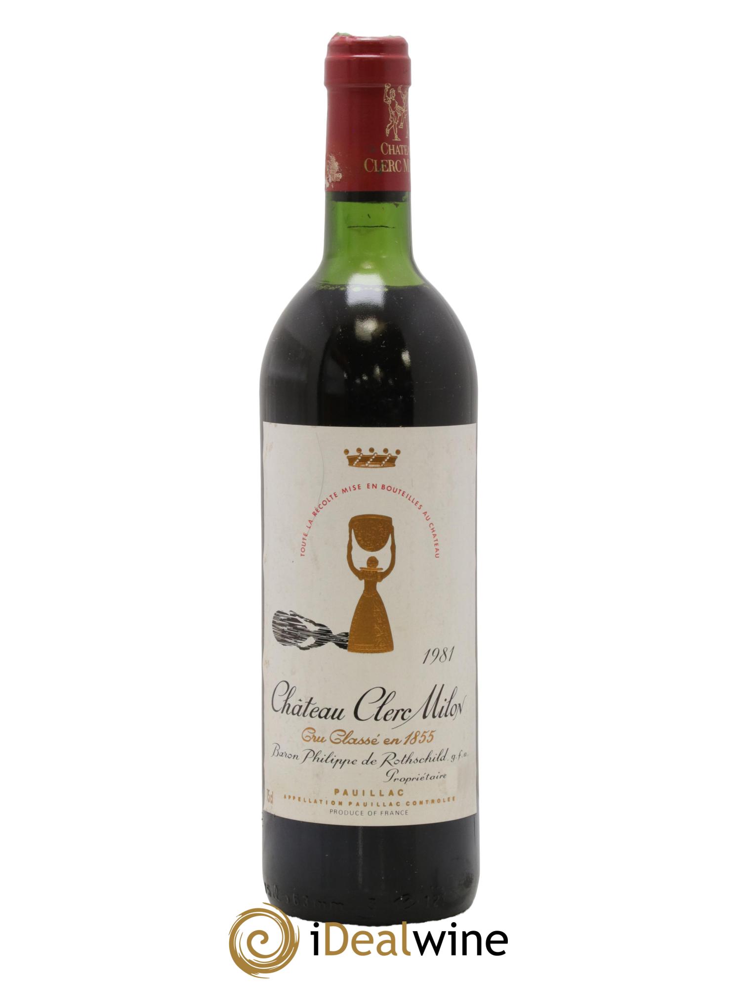 Château Clerc Milon 5ème Grand Cru Classé 1981 - Lot of 1 bottle - 0