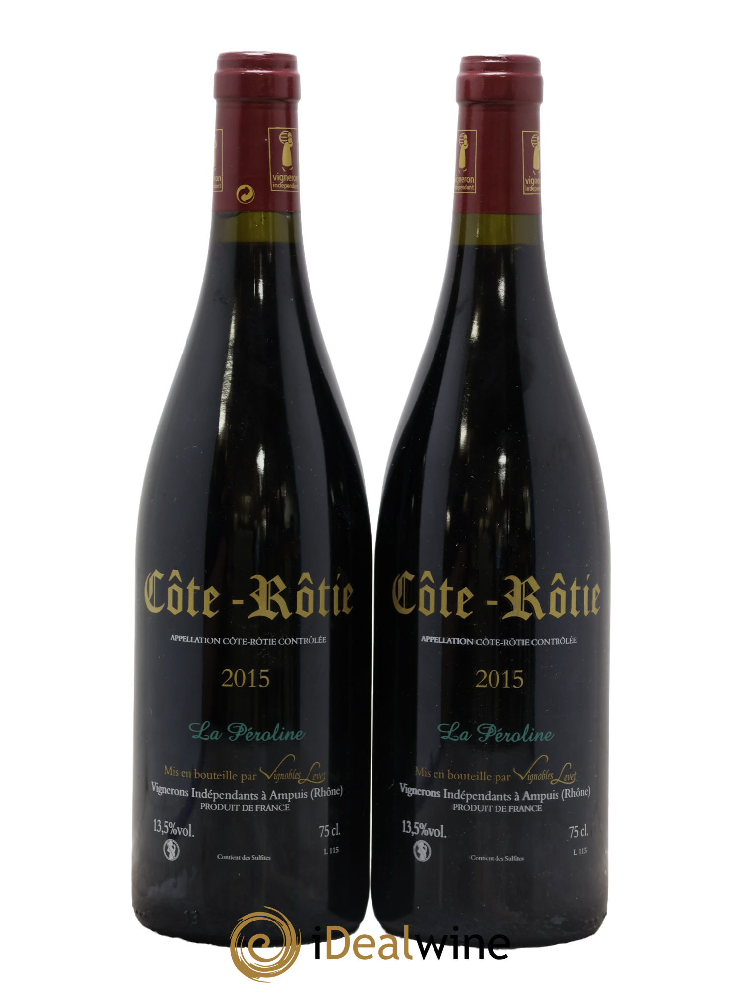 Côte-Rôtie La Péroline Vignobles Levet 2015 - Lot de 2 bouteilles - 1