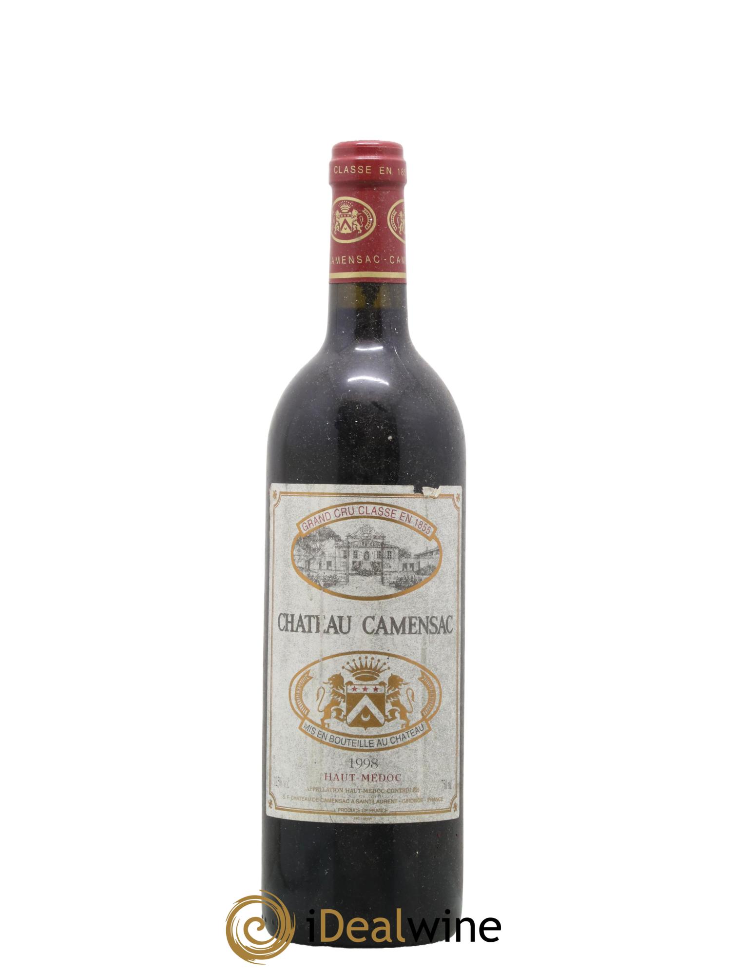 Château Camensac 5ème Grand Cru Classé 1998 - Lot de 1 bouteille - 0