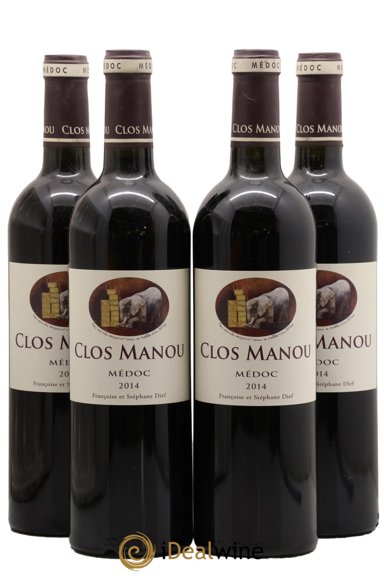 Clos Manou 2014 - Lot of 4 bottles - 0