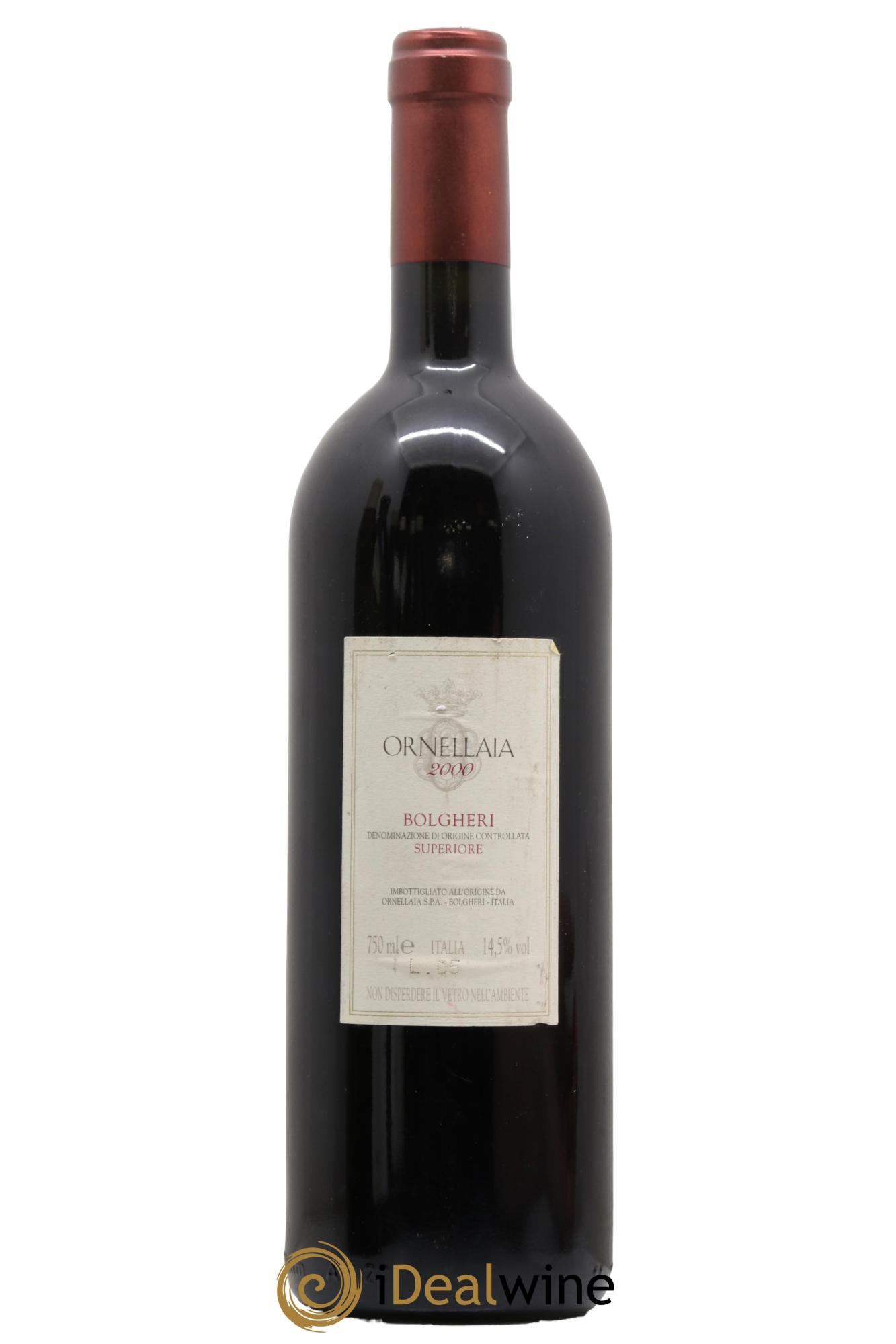 Bolgheri DOC Superiore Ornellaia Tenuta Dell'Ornellaia - Frescobaldi 2000 - Lot de 1 bouteille - 1