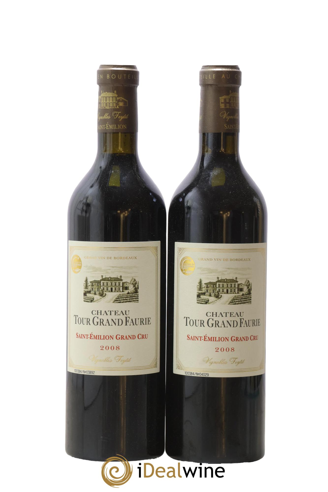 Saint-Émilion Grand Cru Château Tour Grand Faurie 2008 - Lot de 2 bouteilles - 0