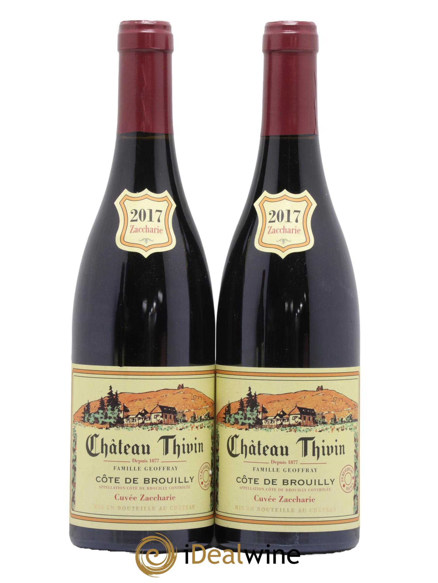 Côte de Brouilly Cuvée Zaccharie Château Thivin 2017 - Lot de 2 bouteilles - 0
