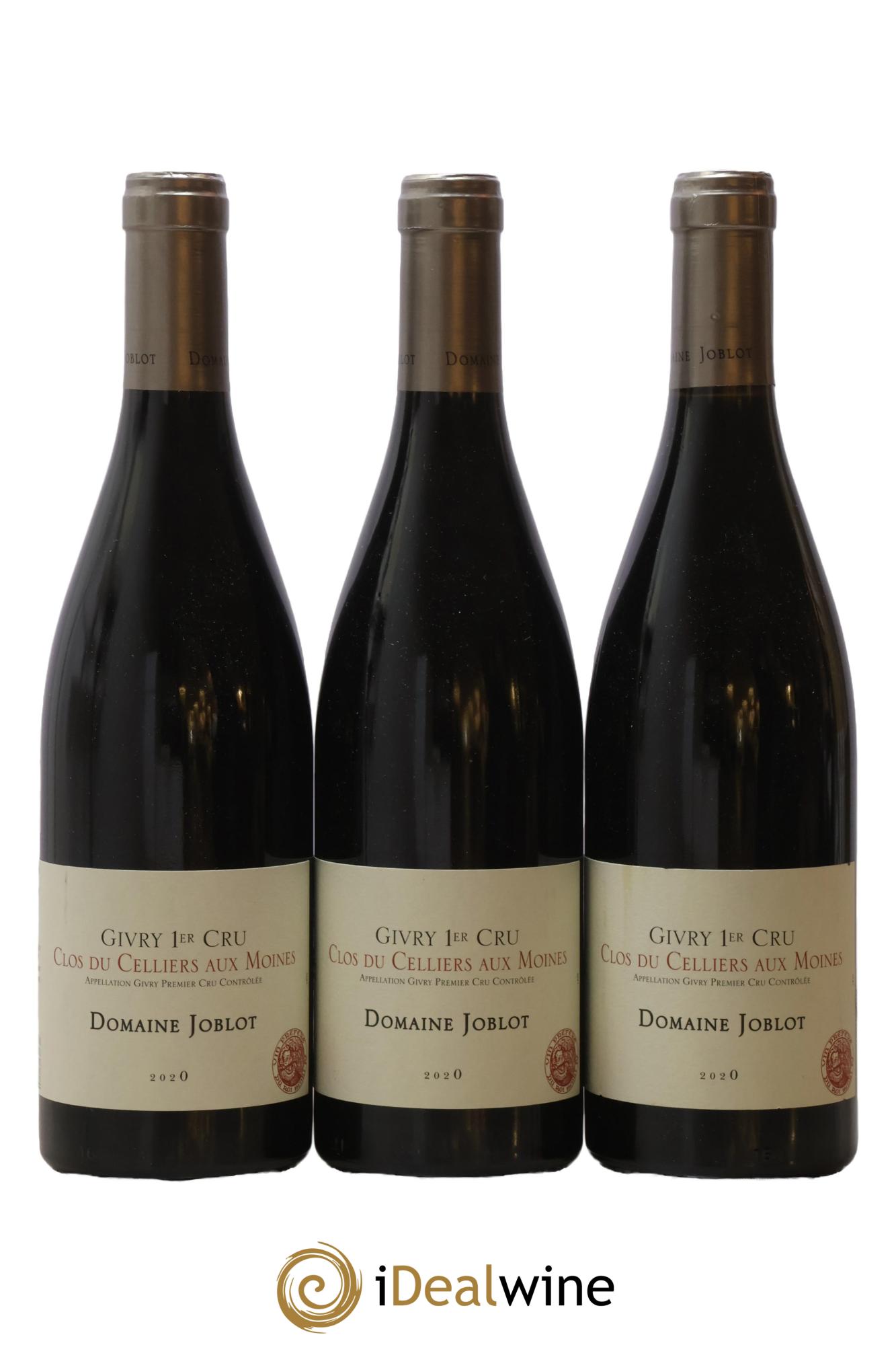 Givry 1er Cru Clos du Cellier aux Moines Joblot (Domaine)  2020 - Lot de 3 bouteilles - 0