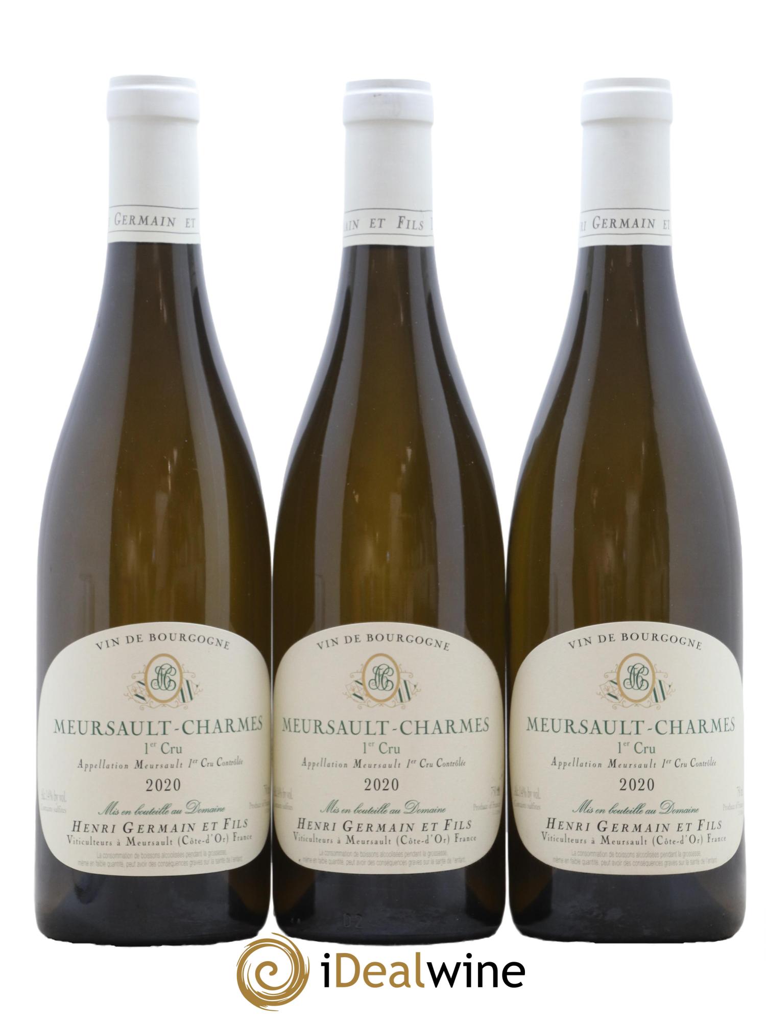 Meursault 1er Cru Charmes Henri Germain 2020 - Lot de 3 bouteilles - 0