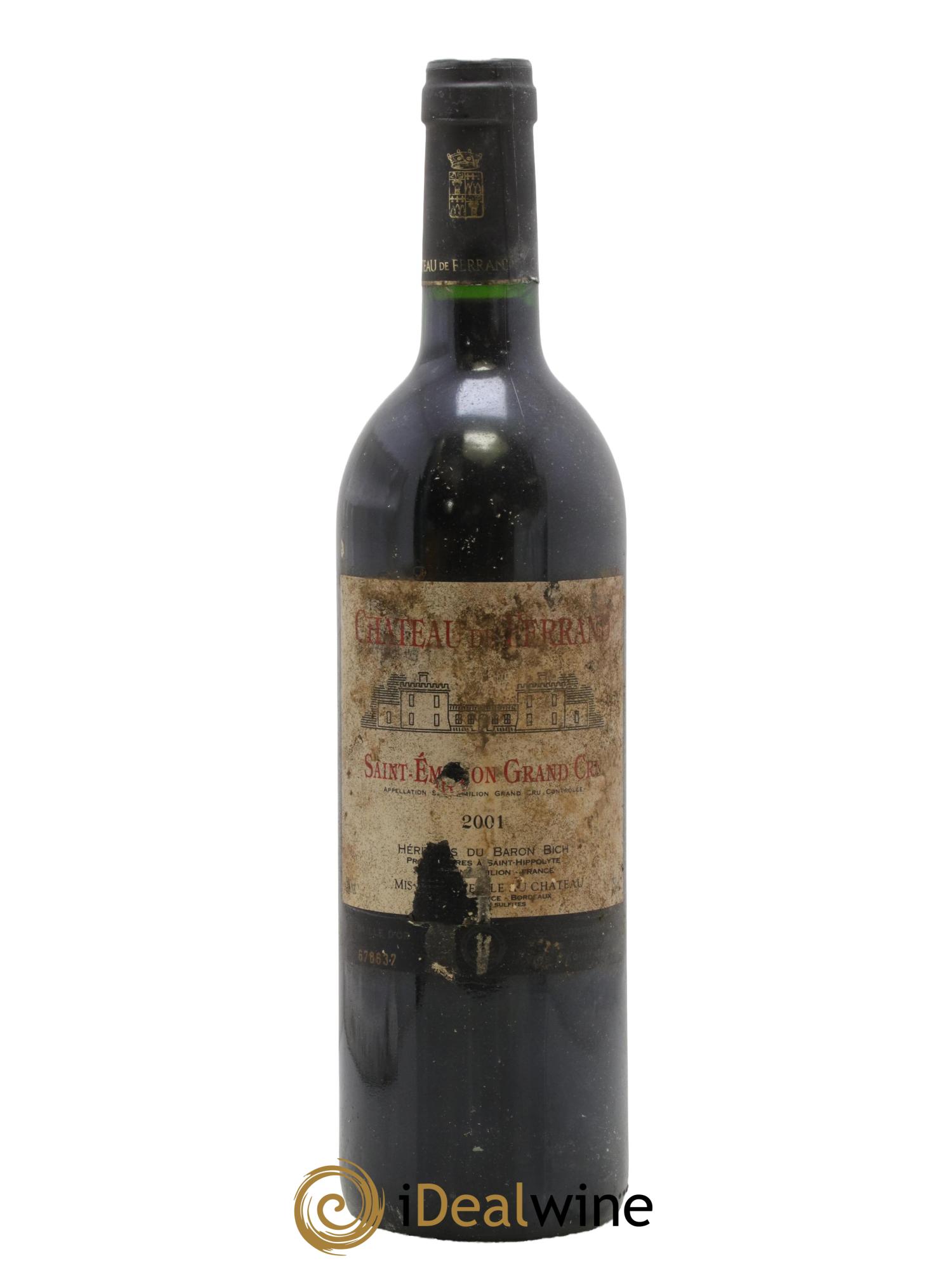 Château de Ferrand Grand Cru Classé 2001 - Lot de 1 bouteille - 0
