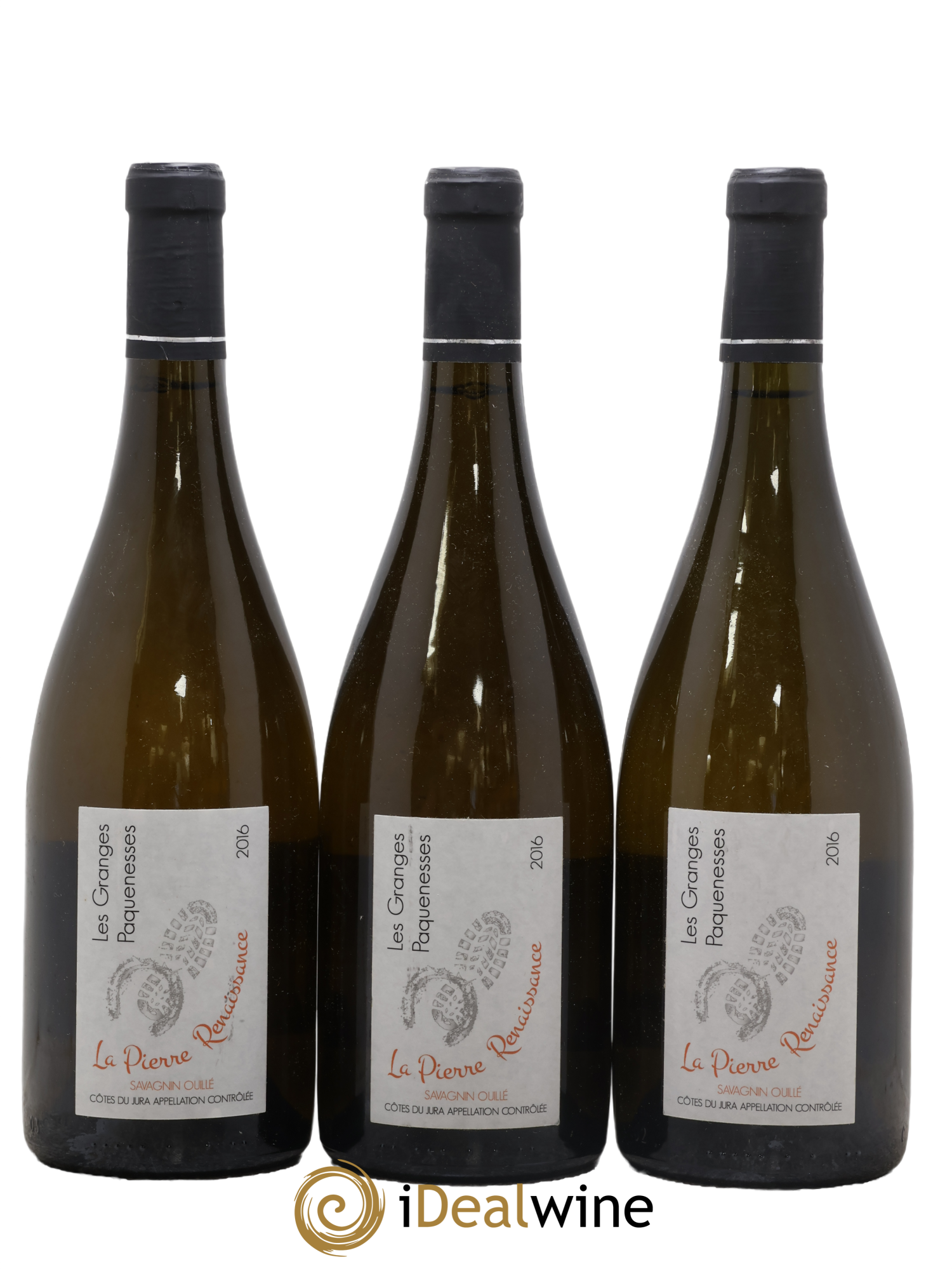 Côtes du Jura La Pierre Renaissance Savagnin Ouillé Les Granges Paquenesses 2016 - Lot de 3 bouteilles - 0