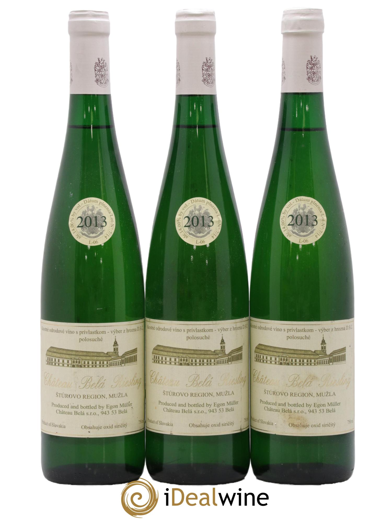 Riesling Château Belá Egon Muller 2013 - Lot de 3 bouteilles - 0