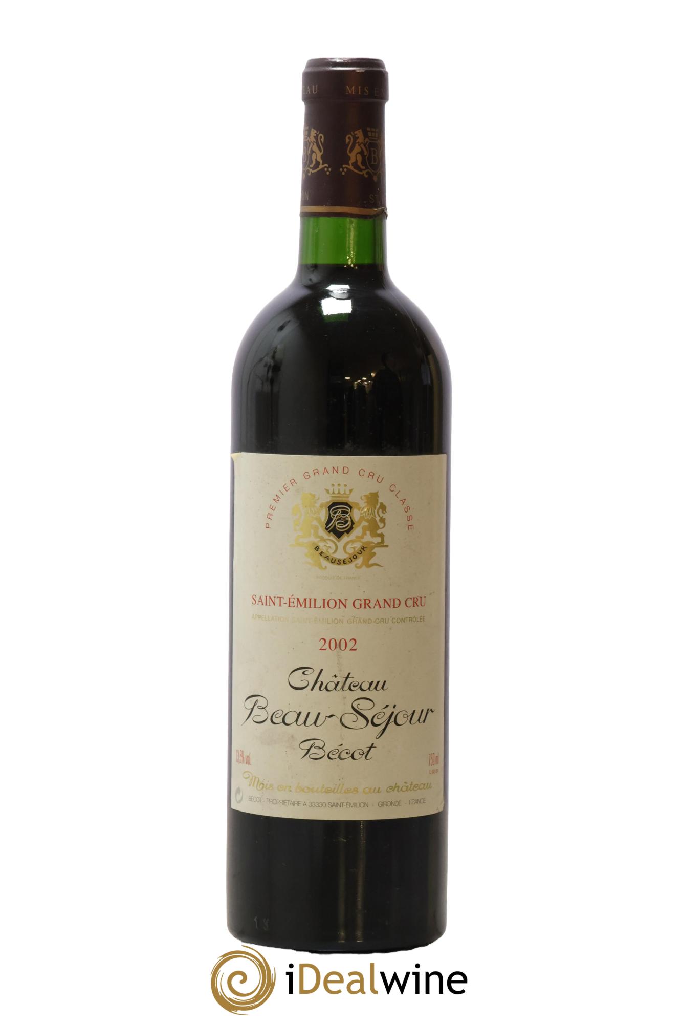 Château Beau-Séjour Bécot 1er Grand Cru Classé B 2002 - Lot de 1 bouteille - 0