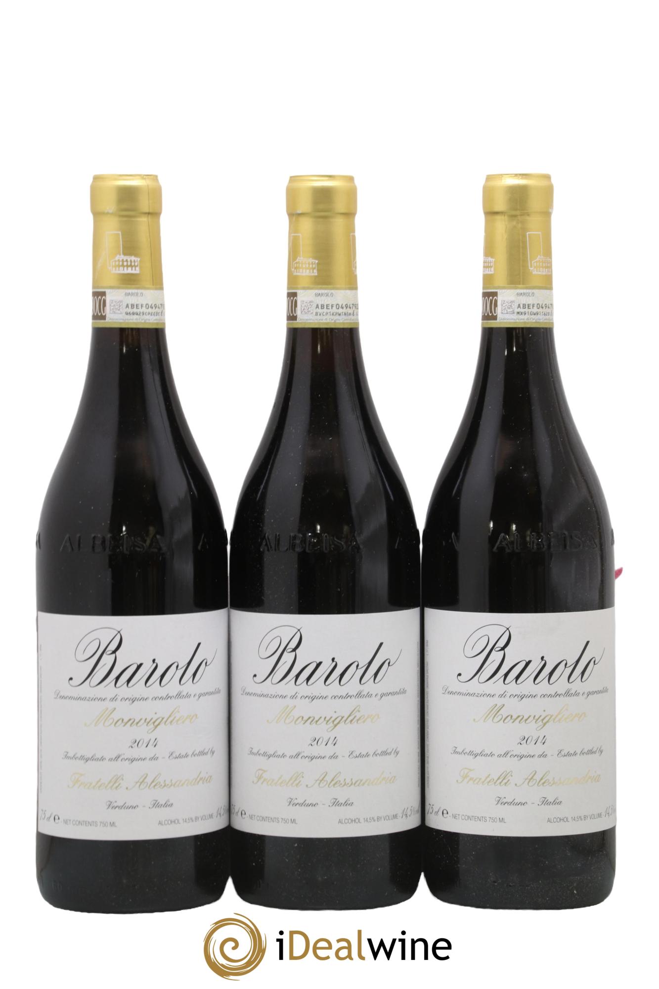 Barolo DOCG Monvigliero Fratelli Alessandria 2014 - Lot of 3 bottles - 0