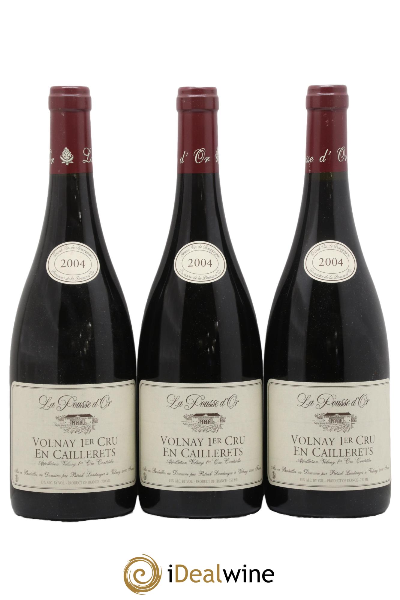 Volnay 1er Cru Les Caillerets La Pousse d'Or (Domaine de) 2004 - Lot of 3 bottles - 0