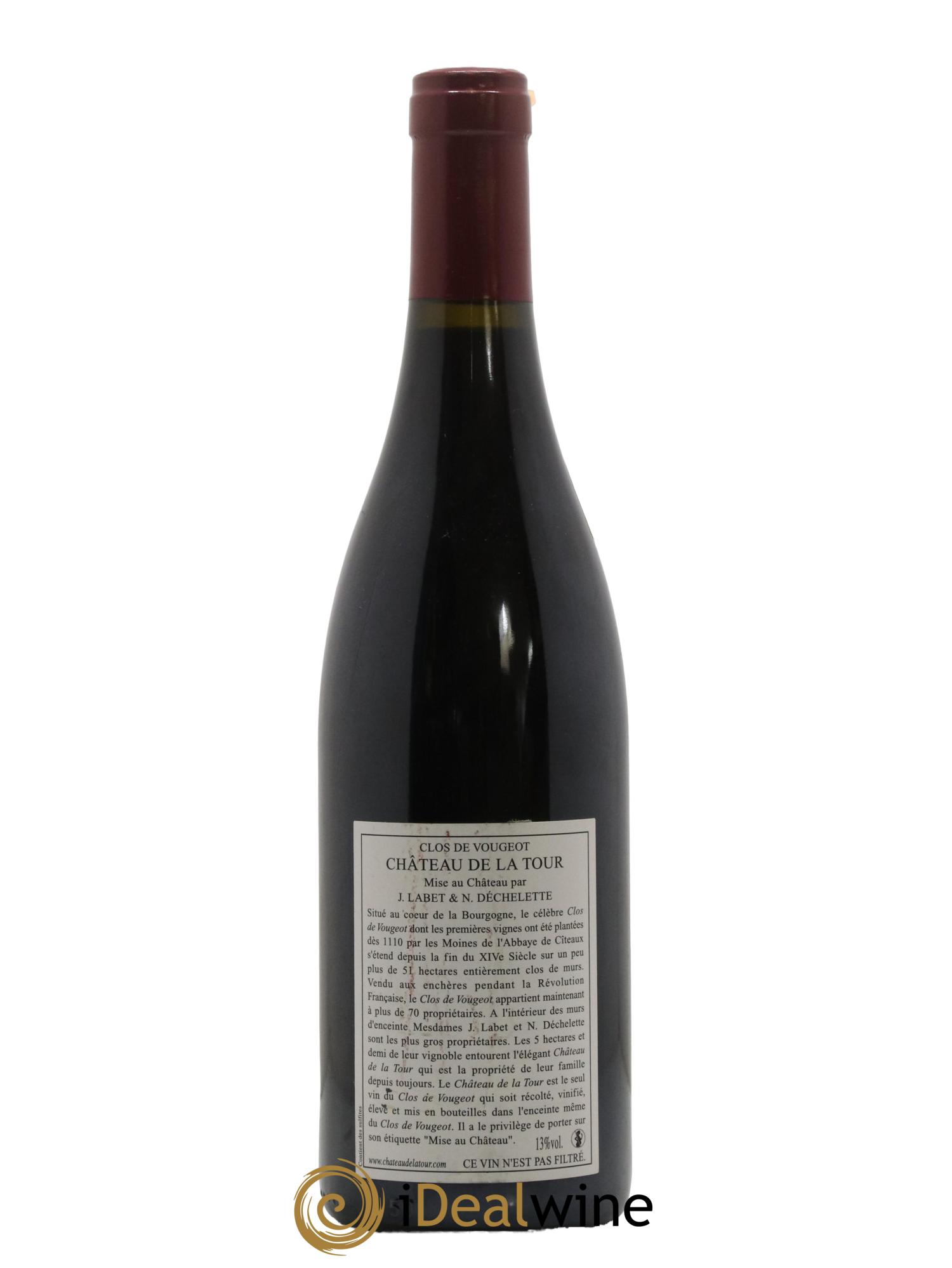 Clos de Vougeot Grand Cru Vieilles Vignes Château de La Tour 2010 - Lot de 1 bouteille - 1