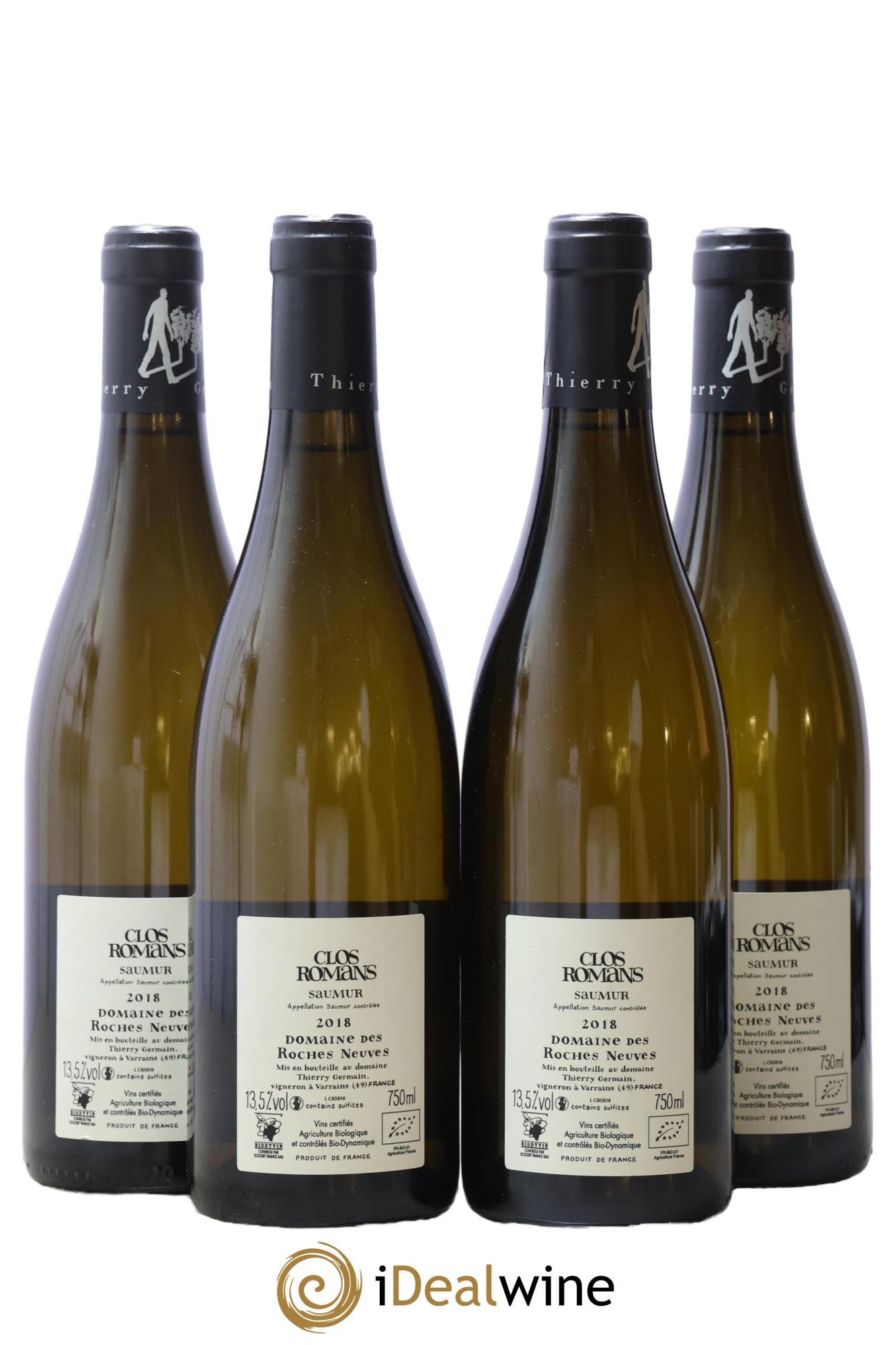 Saumur Clos Romans Domaine des Roches Neuves - Thierry Germain 2018 - Lot de 4 bouteilles - 1