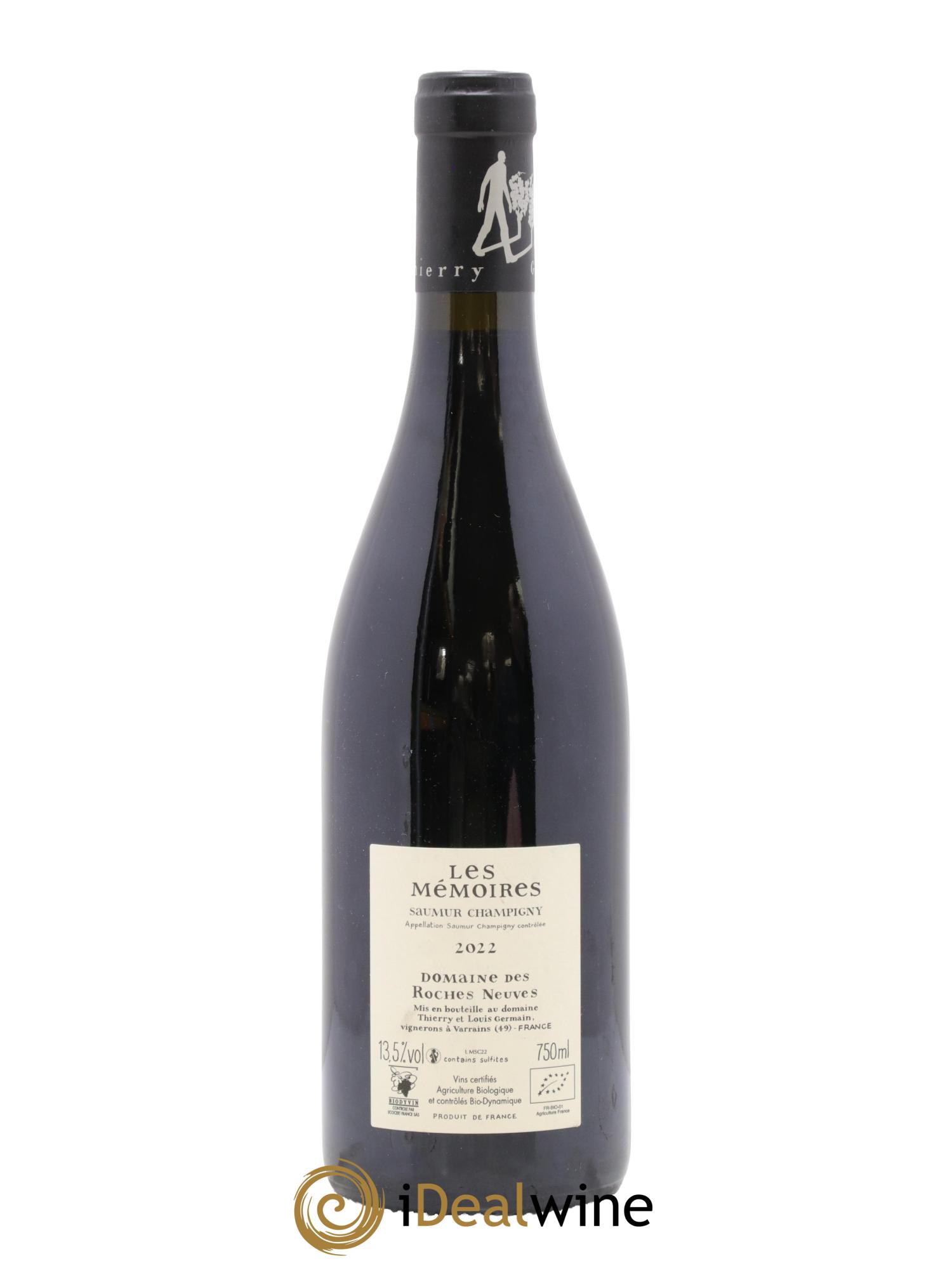 Saumur-Champigny Les Mémoires Domaine des Roches Neuves - Thierry Germain 2022 - Lot of 1 bottle - 1