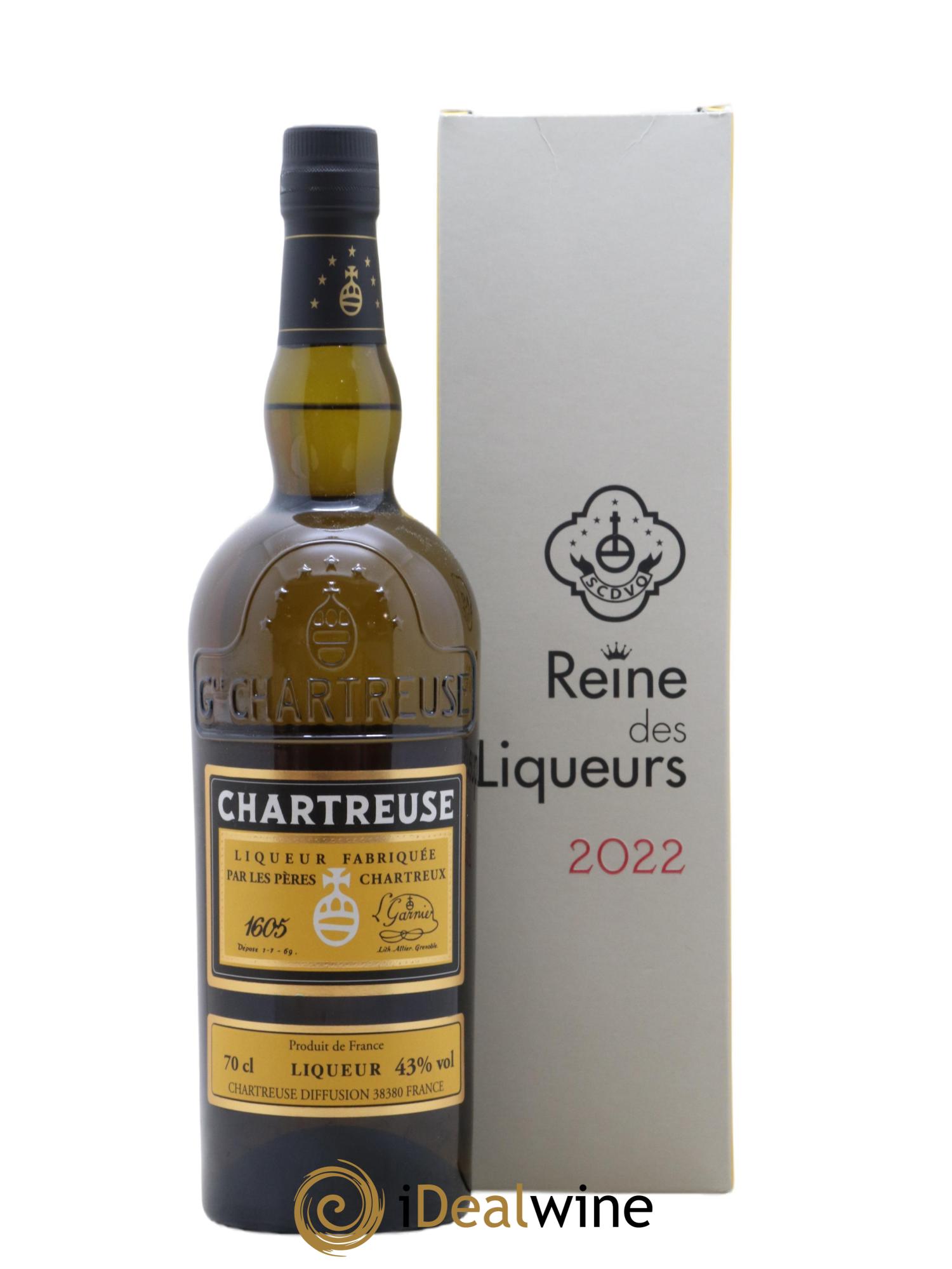 Chartreuse Of. Jaune - Reine des Liqueurs Mise 2022 - 2400 bouteilles - Lot de 1 bouteille - 0