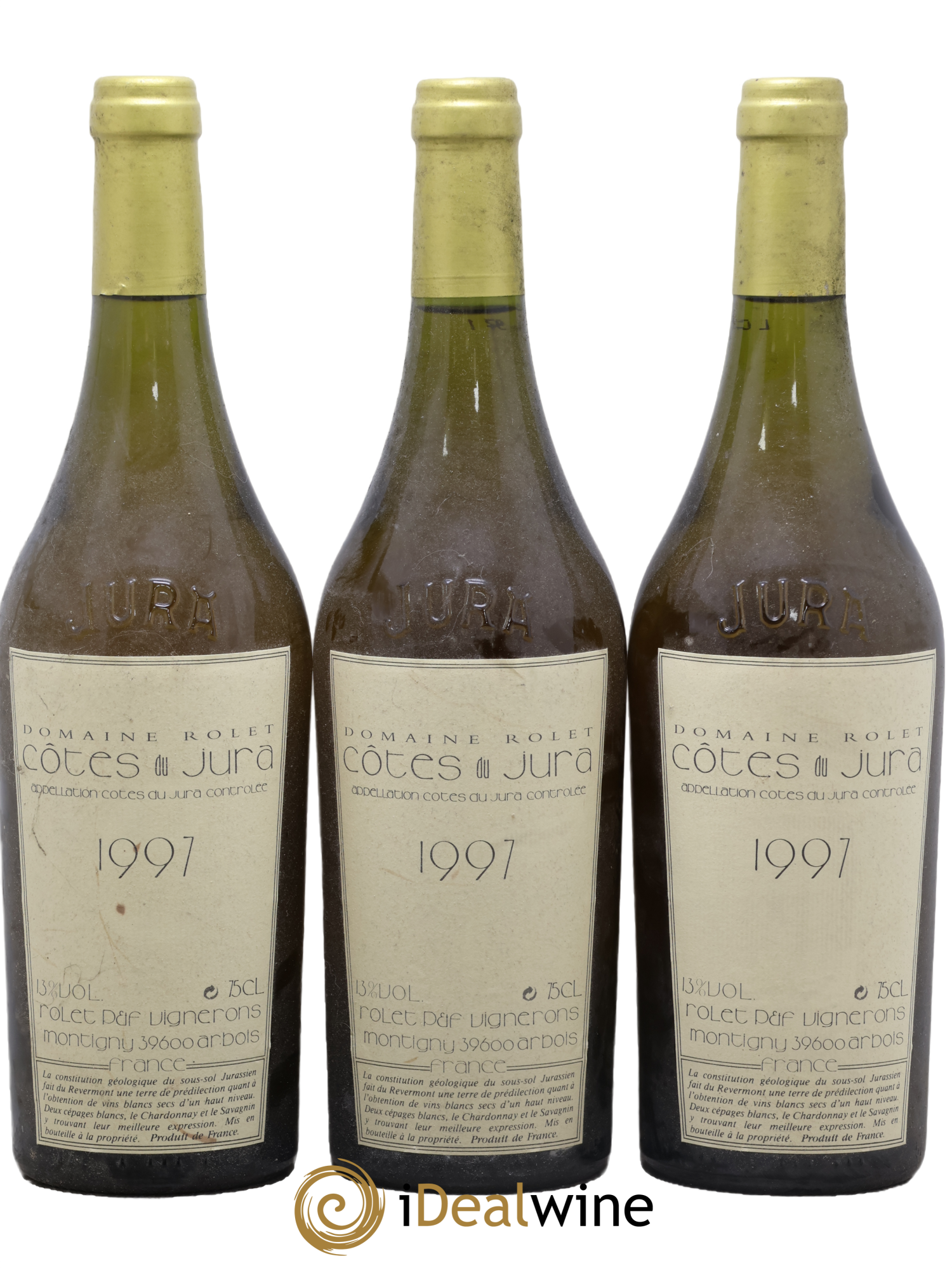 Côtes du Jura Domaine Rolet 1997 - Lot de 3 bouteilles - 0