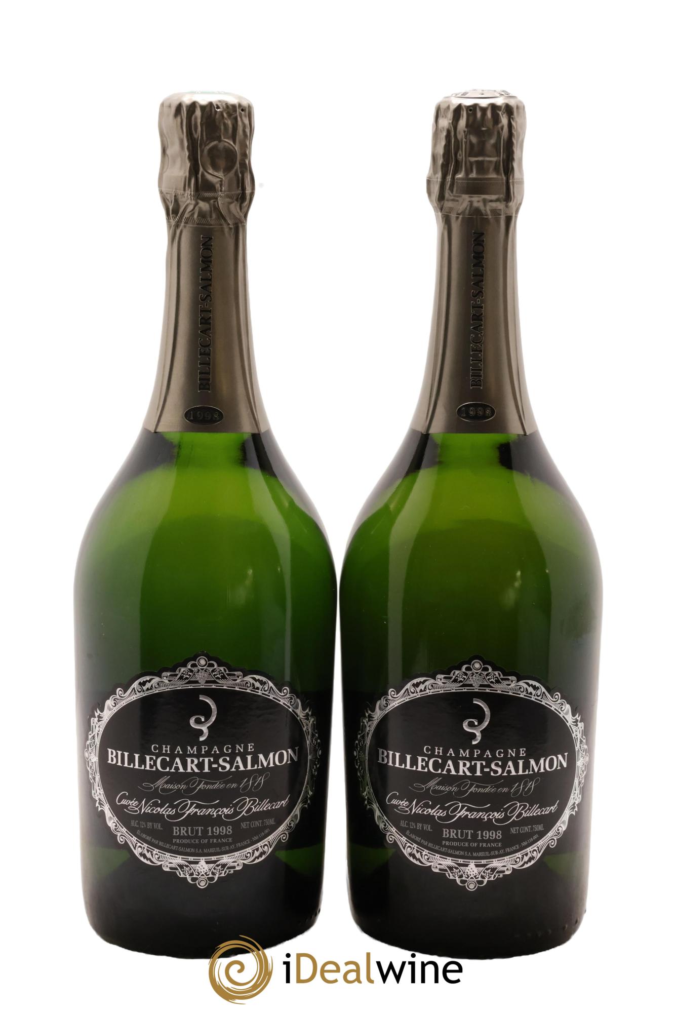 Brut Nicolas François Billecart Billecart-Salmon 1998 - Lotto di 2 bottiglie - 0